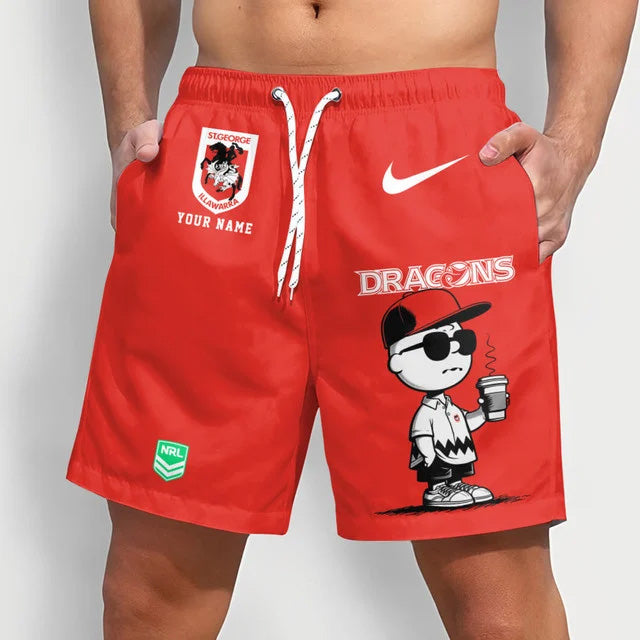 PREMIUM NRL X SGID Cool Snoopy Men Short Pants Custom Name For Summer NDT NTN