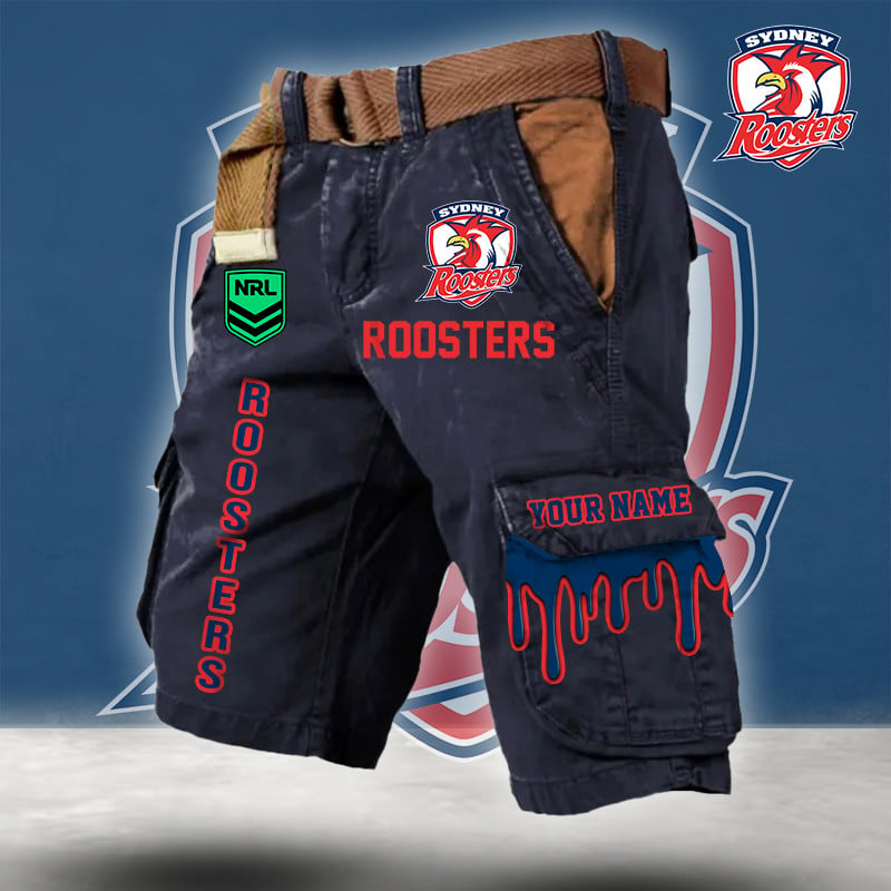 PREMIUM NRL X SR Cargo Shorts Custom Name Limited Edition NDT LVH