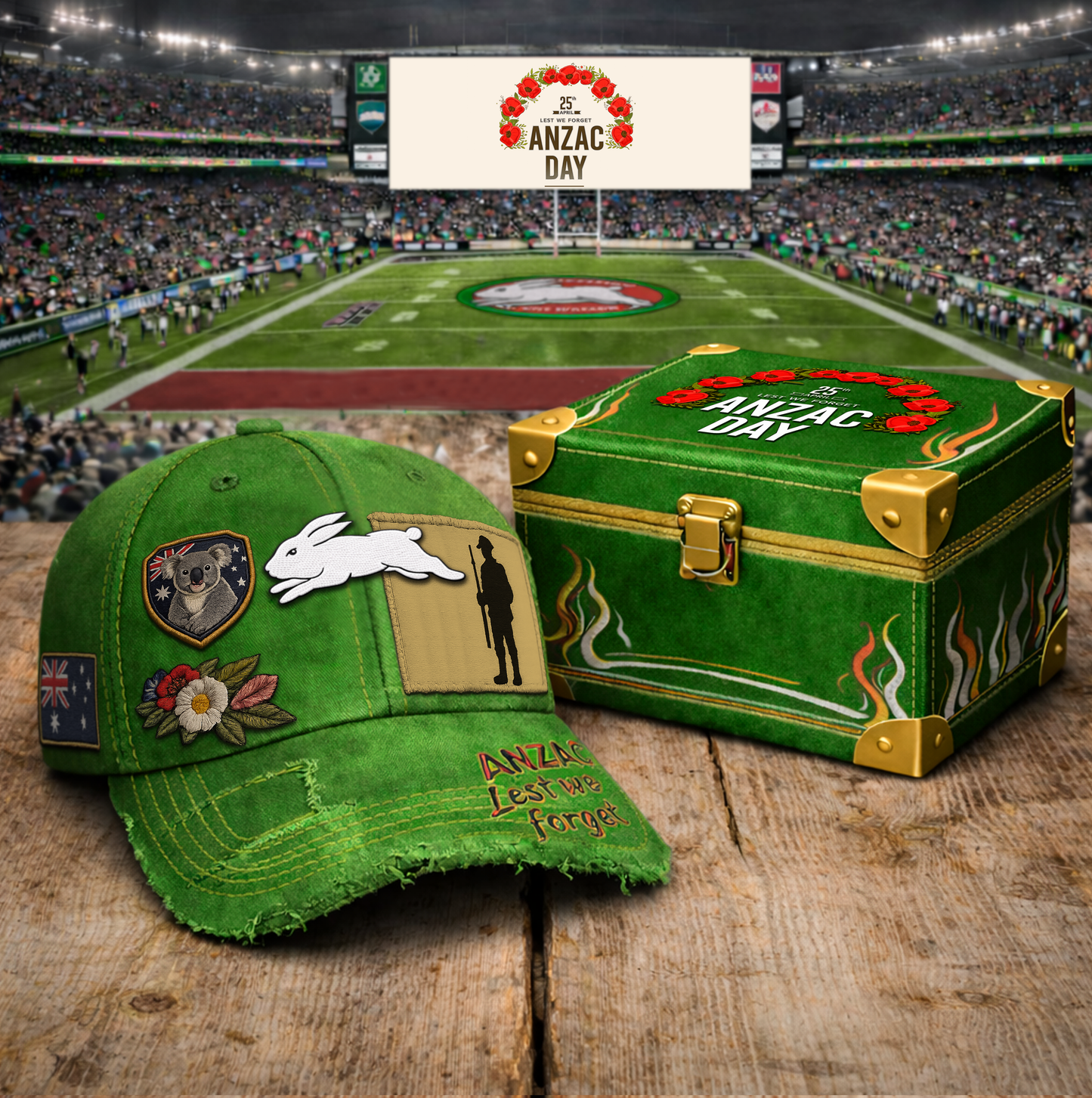 PREMIUM NRL X SSR RETRO ANZAC DAY CAP LIMITED EDITION NDT VHM