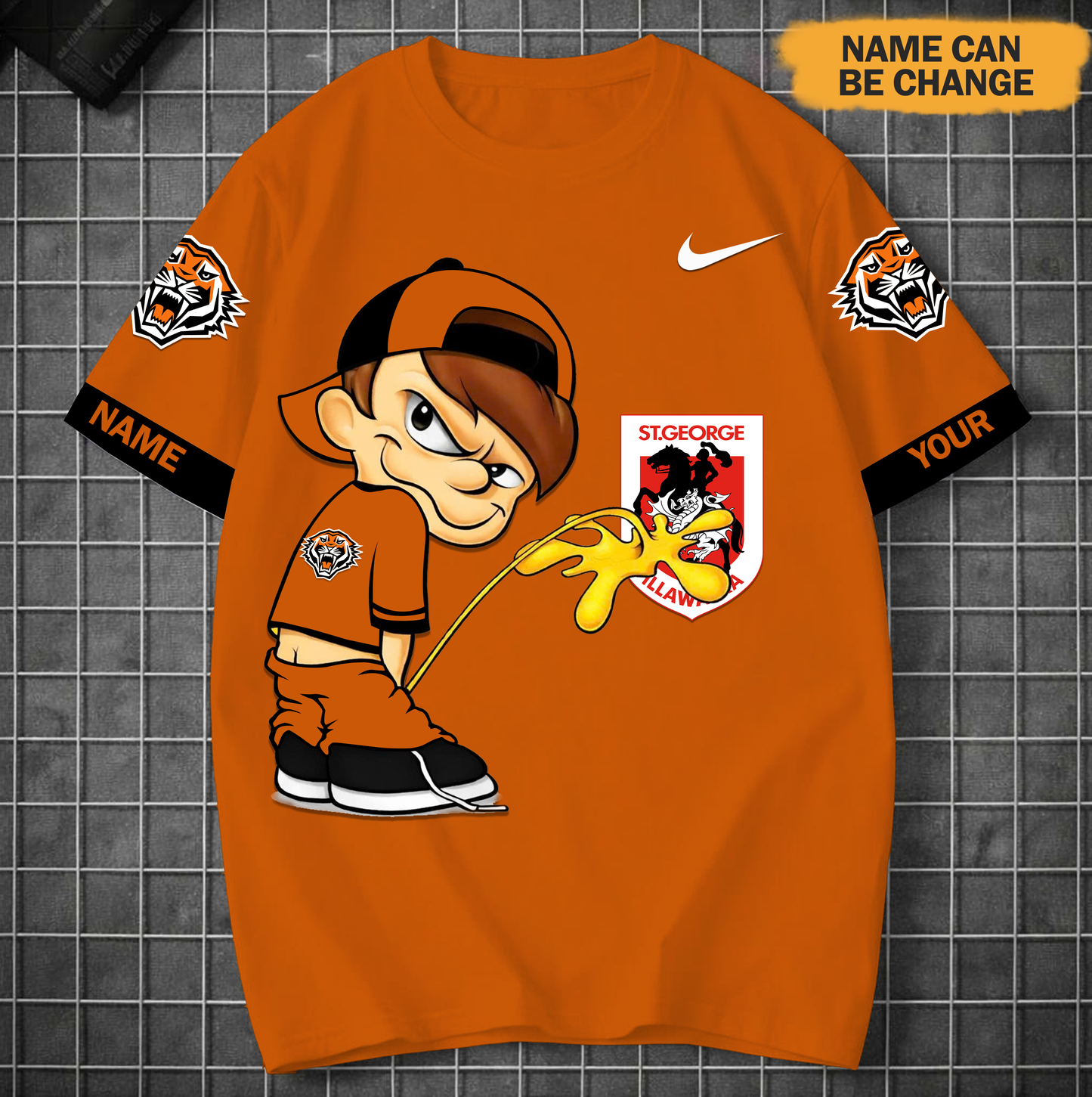 PREMIUM NRL X WT Funny Peeing Boy New Tshirt Custom Name NDT VHM 160426