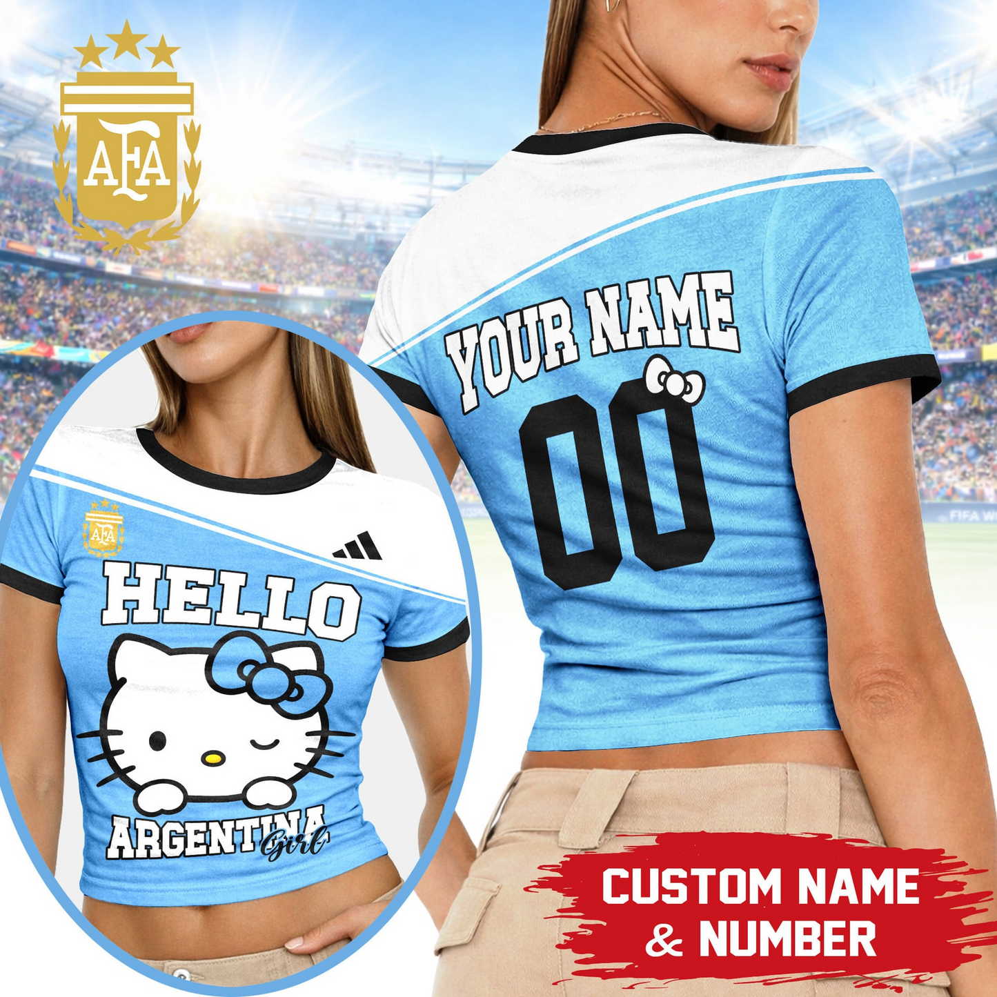 PREMIUM WC26 X ARG Play Cute 3D Baby Tee NDT VHM 190526