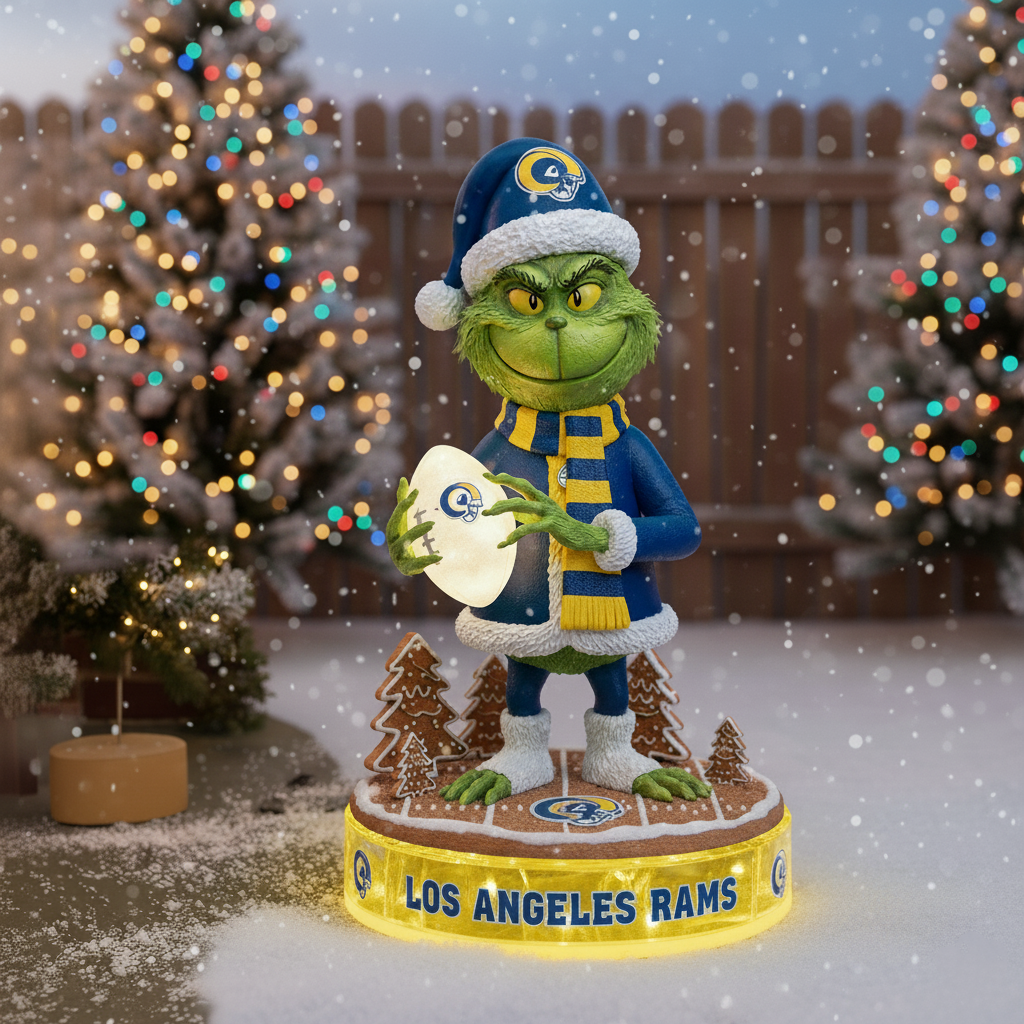 PREMIUM Whoville X RAM Holiday Spirit Collectible Grinch Statue LED LIGHT NDT NHM