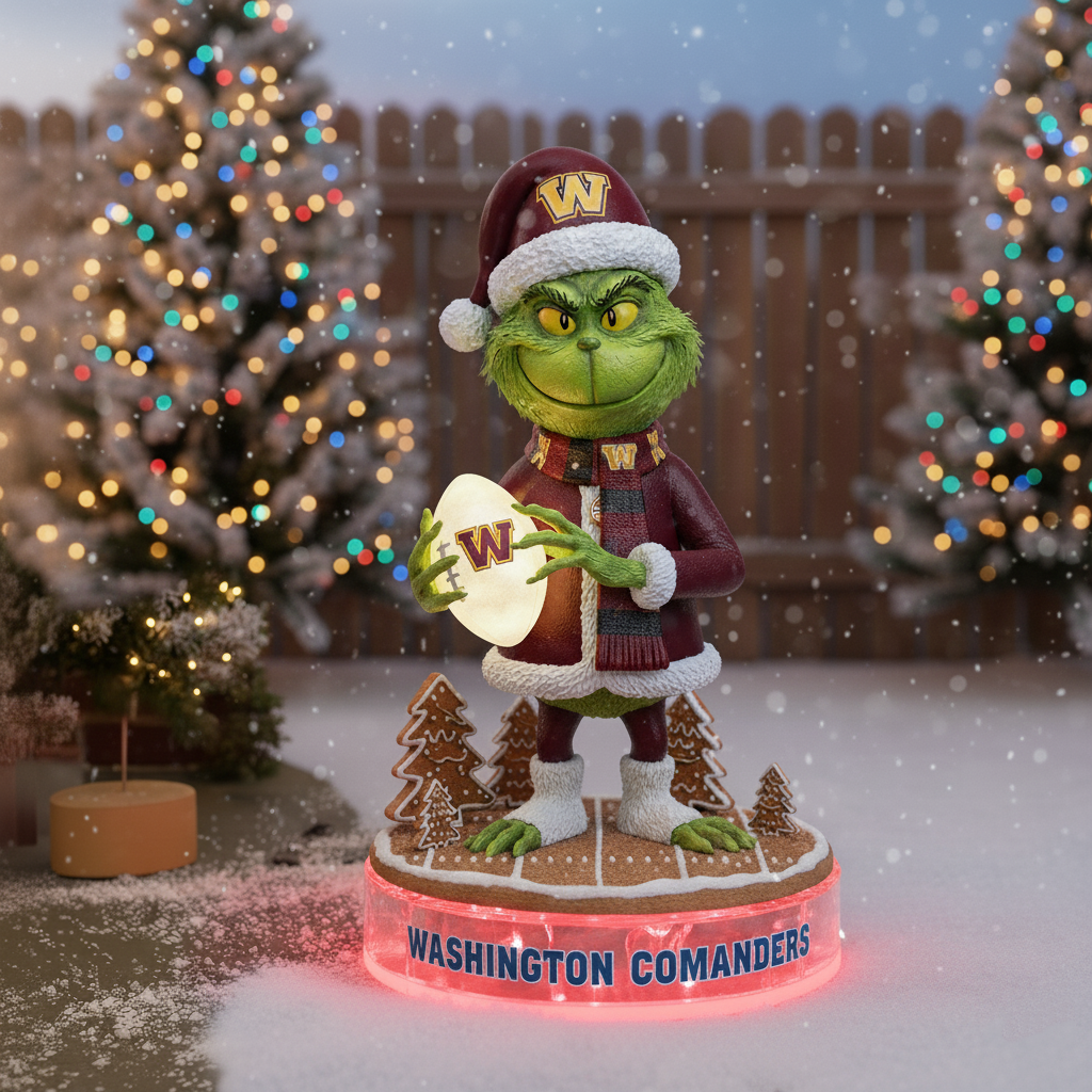 PREMIUM Whoville X WAS Holiday Spirit Collectible Grinch Statue LED LIGHT NDT NHM