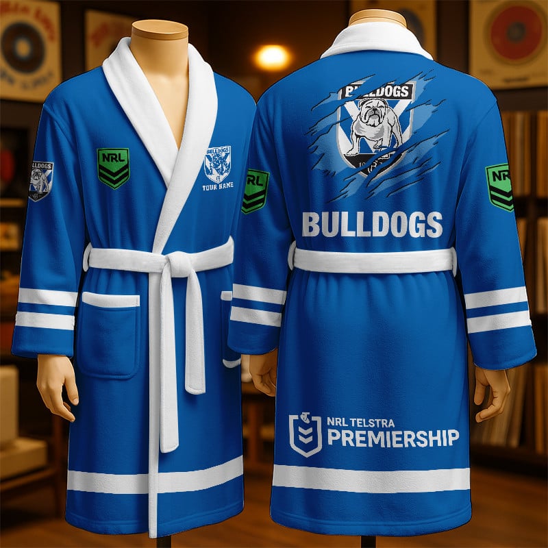 PREMIUM NRL X CB New Style Royal Fleece Bathrobe Personalized NDT LVH 260226