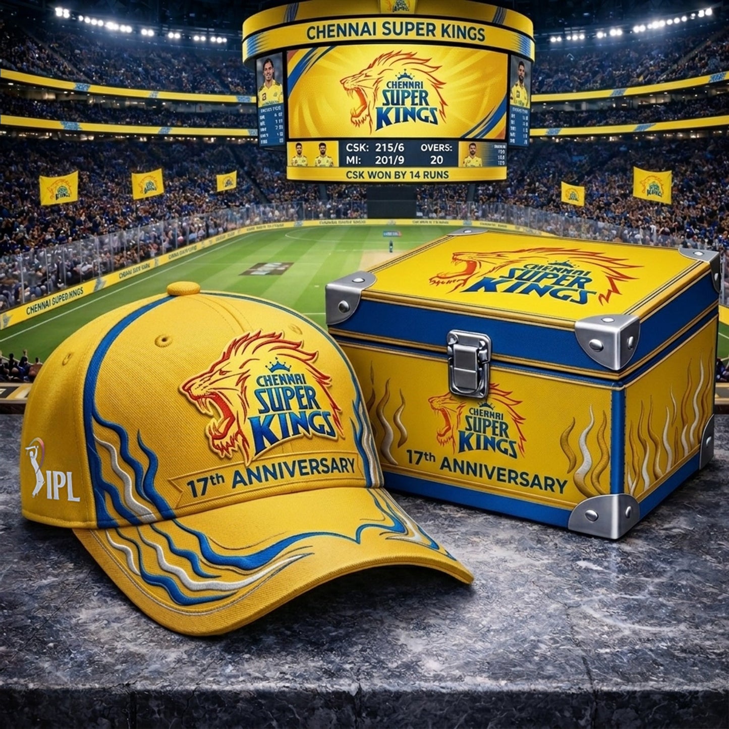 PREMIUM IPL X CSK Anniversary Flame Limited Edition Cap NDT NHM 210326