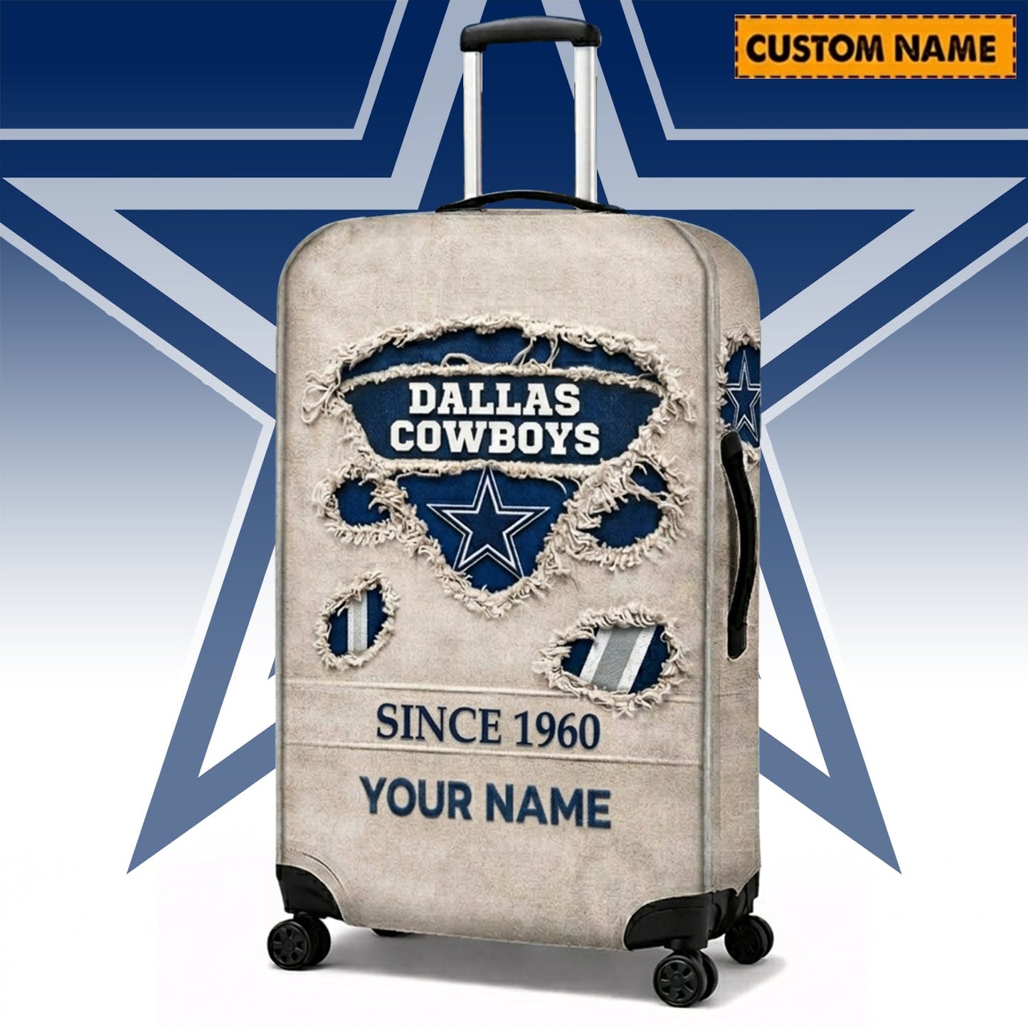 PREMIUM NFL X DAL Vintage Luggage Cover Custom Name NDT NHM 060426