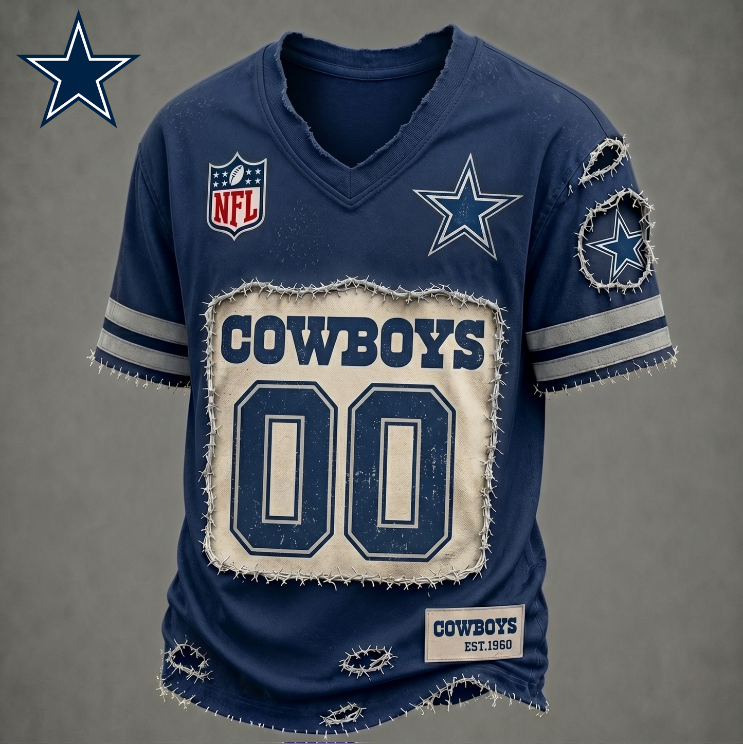 PREMIUM NFL X DC LUXURY V-NECK T-SHIRT CUSTOME NUMBER FOR SEASON SUMMER NDT VHM 200626