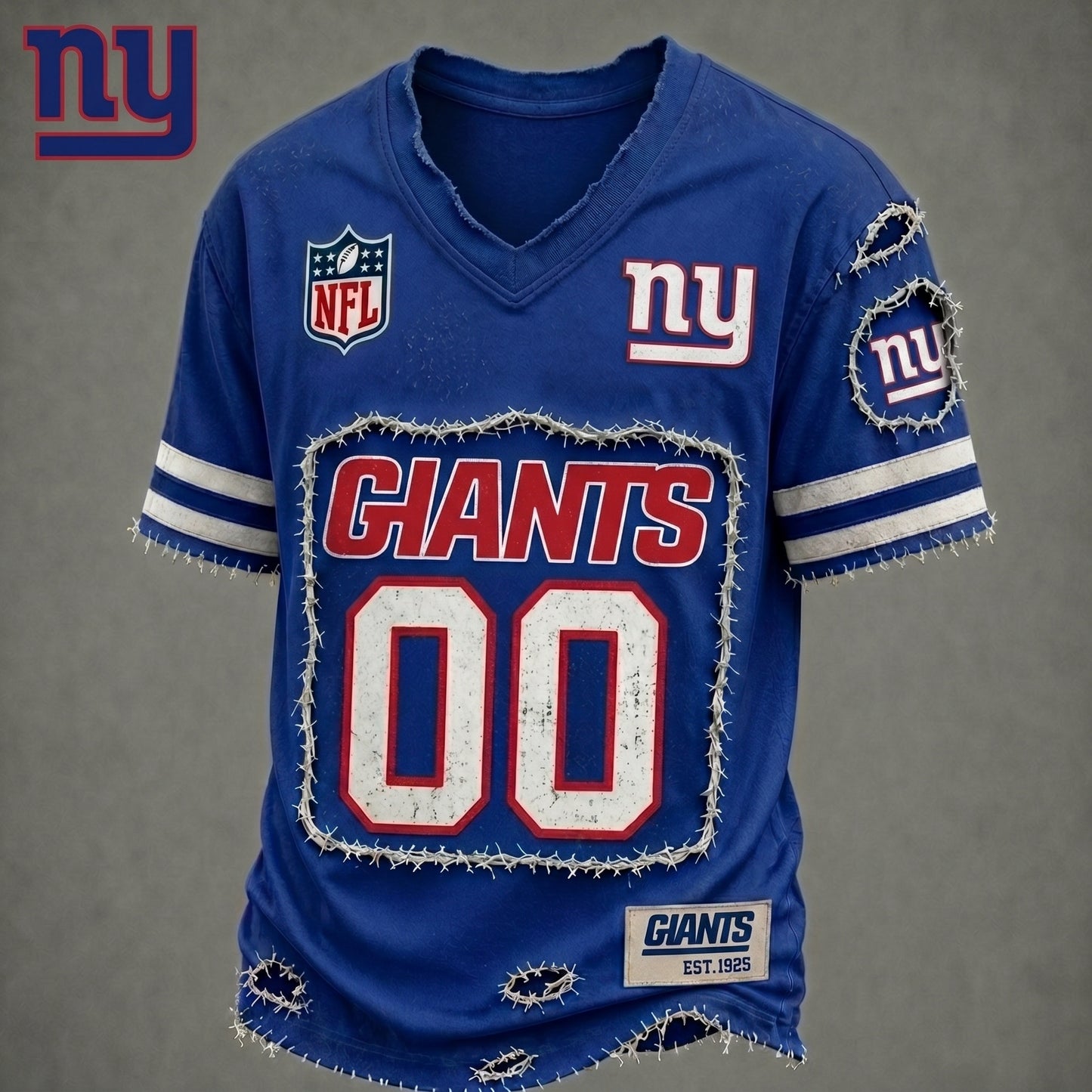 PREMIUM NFL X NYG LUXURY V-NECK T-SHIRT CUSTOME NUMBER FOR SEASON SUMMER NDT VHM 200626
