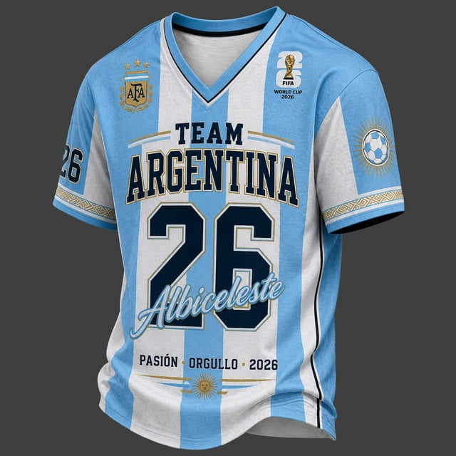PREMIUM WC 2026 X ARG V-Neck Jersey LIMIED EDITIONS NDT VHM 190526