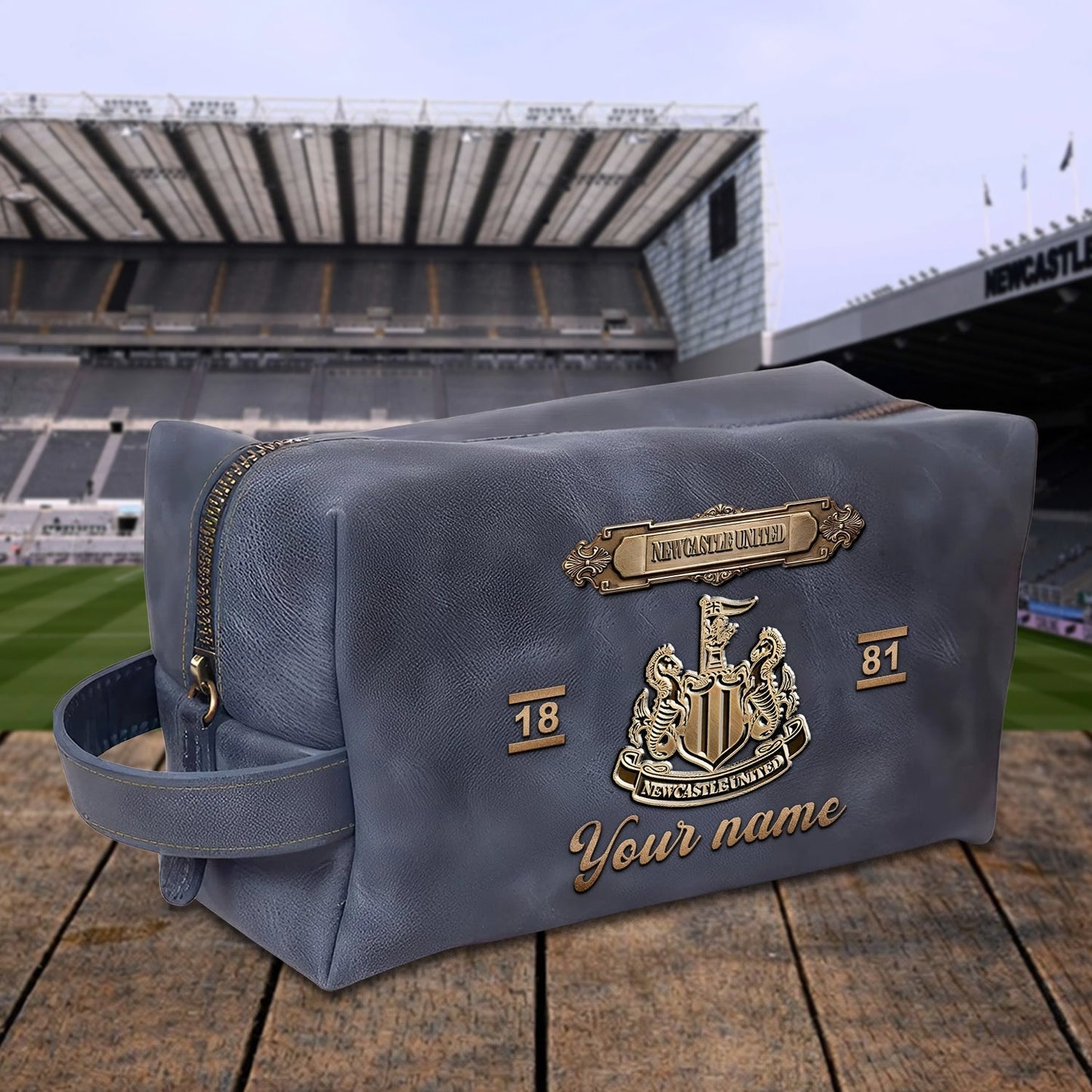 PREMIUM ?��??���?��? X NEW 3D EMBOSSED LEATHER TOILETRY BAG Limited Edition NDT NHM 020326