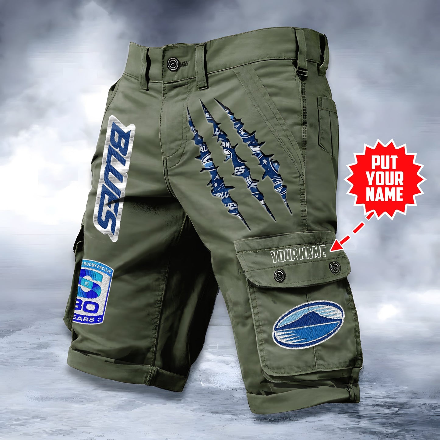PREMIUM SRP X BLU SHORTS CUSTOME NAME FOR SUMMER HOLIDAY NDT LVH 080426