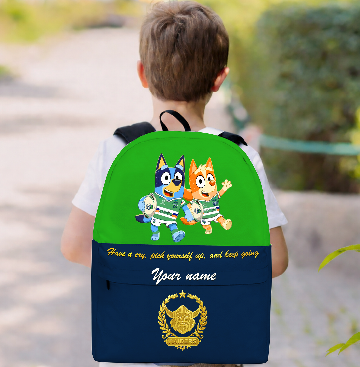 PREMIUM NRL X CR Schoolbag Bluey & Bingo Personalized Gifts For Son Limited Edition NDT VHM 030326