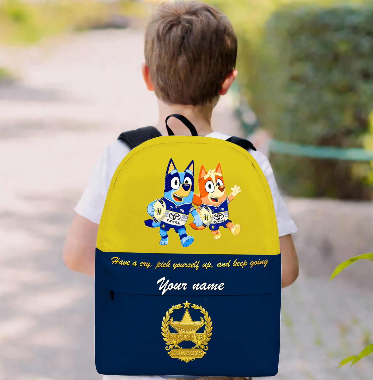 PREMIUM NRL X NQC Schoolbag Bluey & Bingo Personalized Gifts For Son Limited Edition NDT VHM 030326