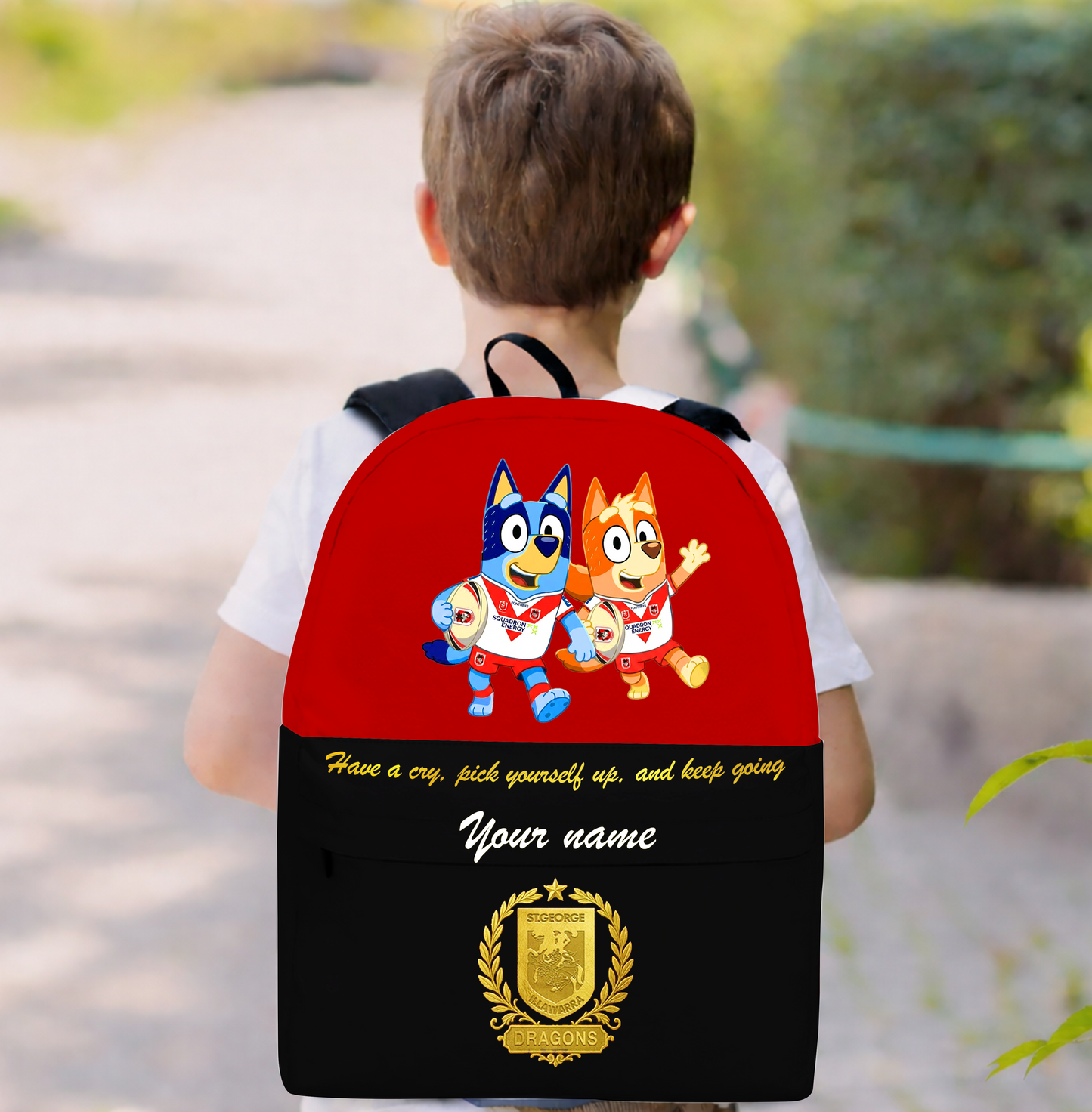 PREMIUM NRL X SGID Schoolbag Bluey & Bingo Personalized Gifts For Son Limited Edition NDT VHM 030326