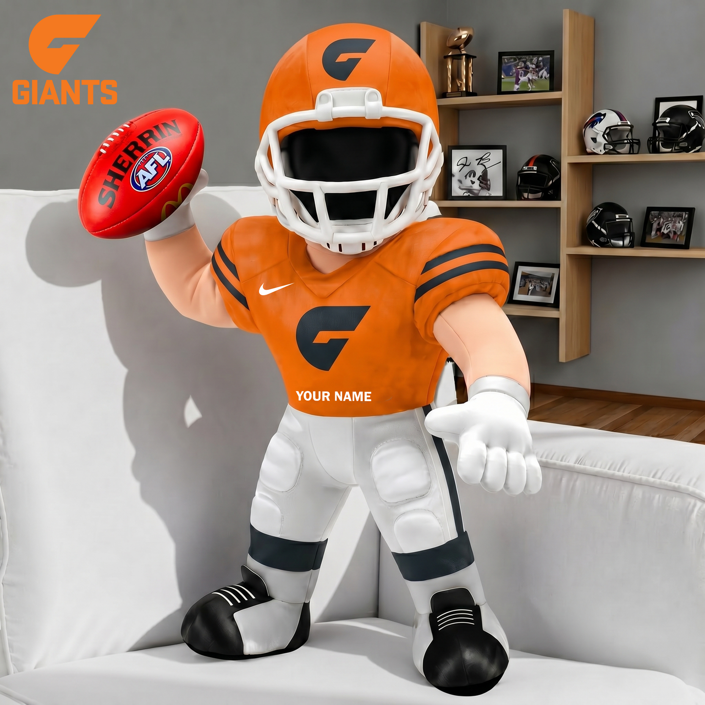 PREMIUM AFL X GG Players Custom Shape Pillow Custom Name Gifts FOR FAN NDT VHM 250526