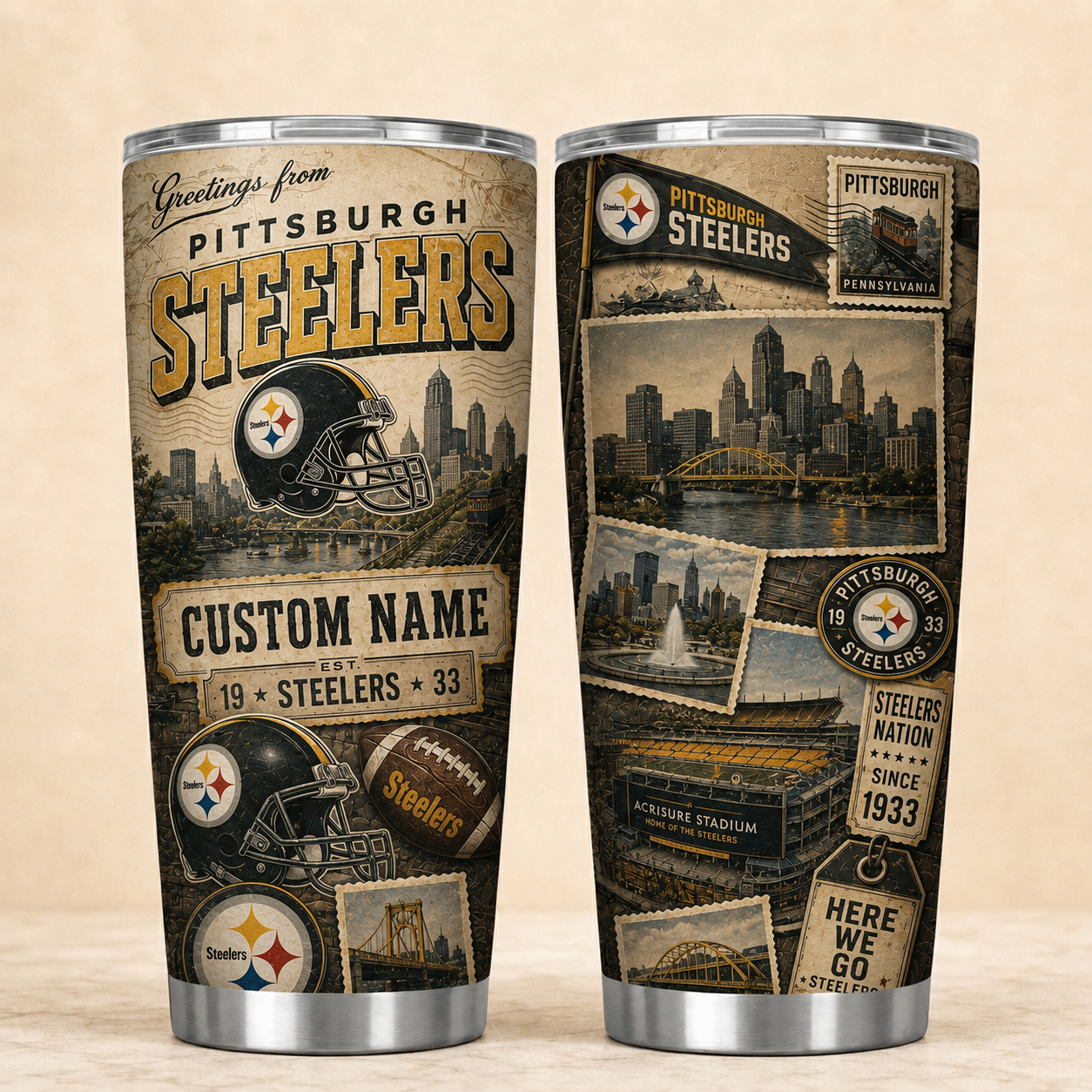 PS Personalized Premium NFL Classic Tumbler 190626