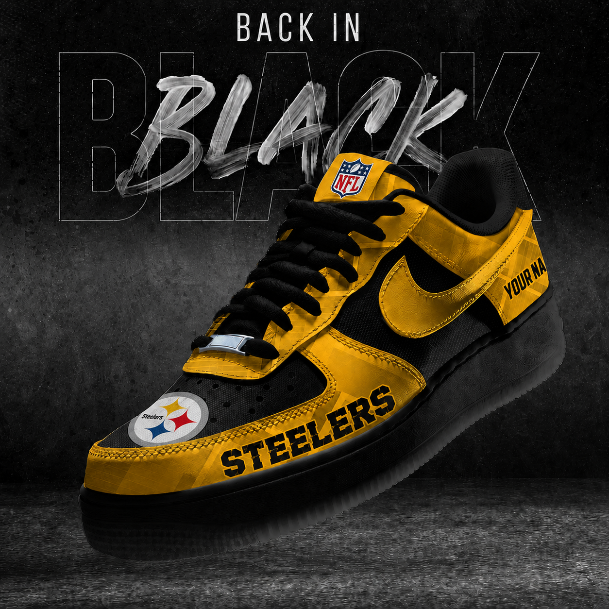 PS x NFL Back In Black V2 AF1 Sneakers 270626