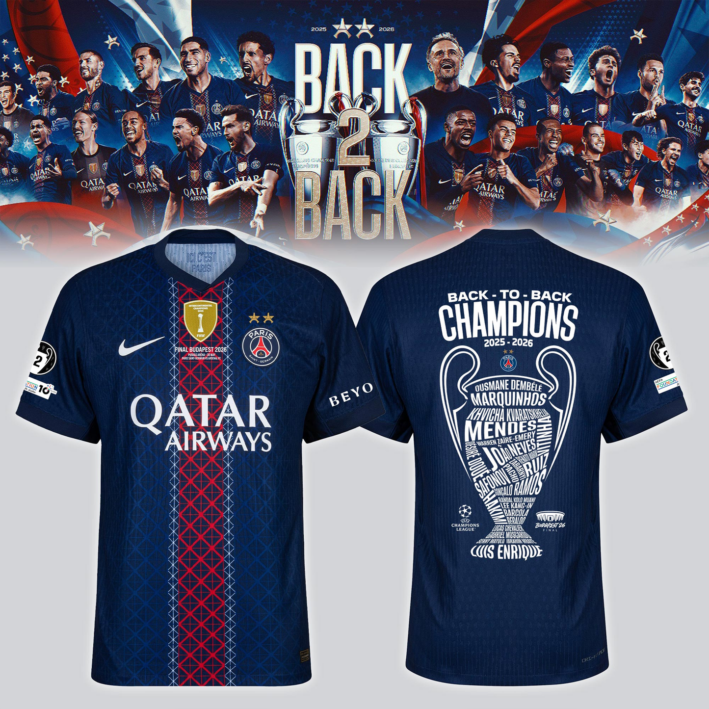 PSG x 2026 Champions League 3D Aparael V24 DATND TANTD 010626