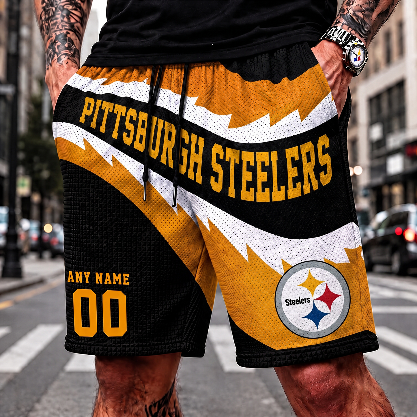 PS_NFL SHORT PANTS CUSTOM NAME & NUMBER FOR FAN