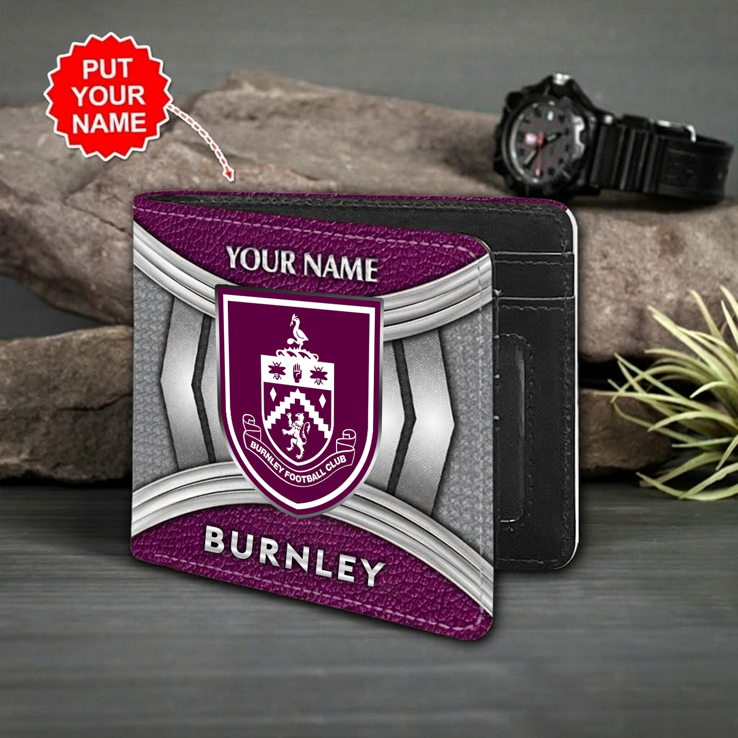 Personalized BUR x EPL Custom name Leather Wallet DATND TANTD