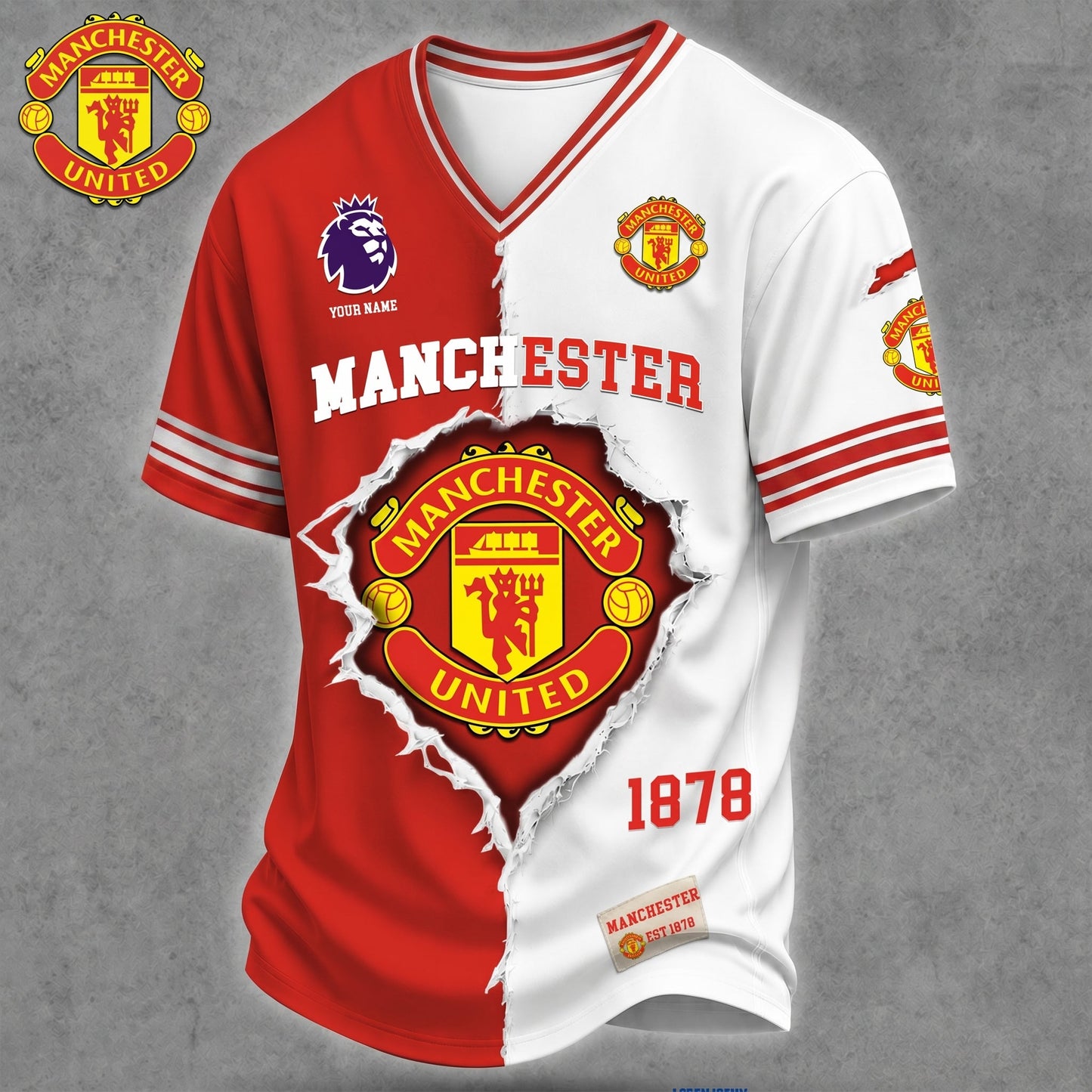 PREMIUM EPL X MU LUXURY V-Neck T SHIRT NDT VHM 160626