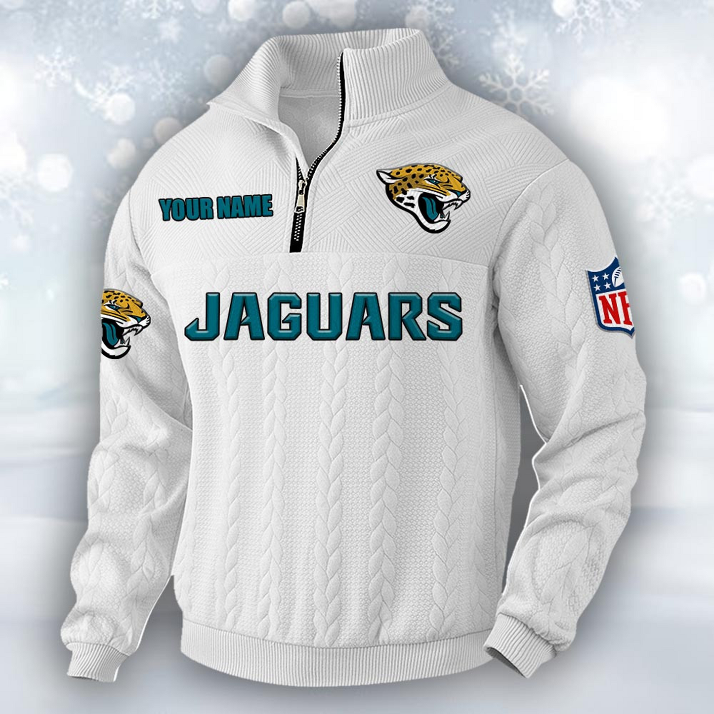 Premium JAC x NFL Cable Knit Quarter-Zip DATND TANTD