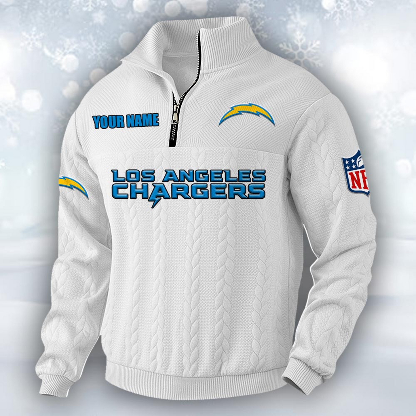 Premium LAC x NFL Cable Knit Quarter-Zip DATND TANTD