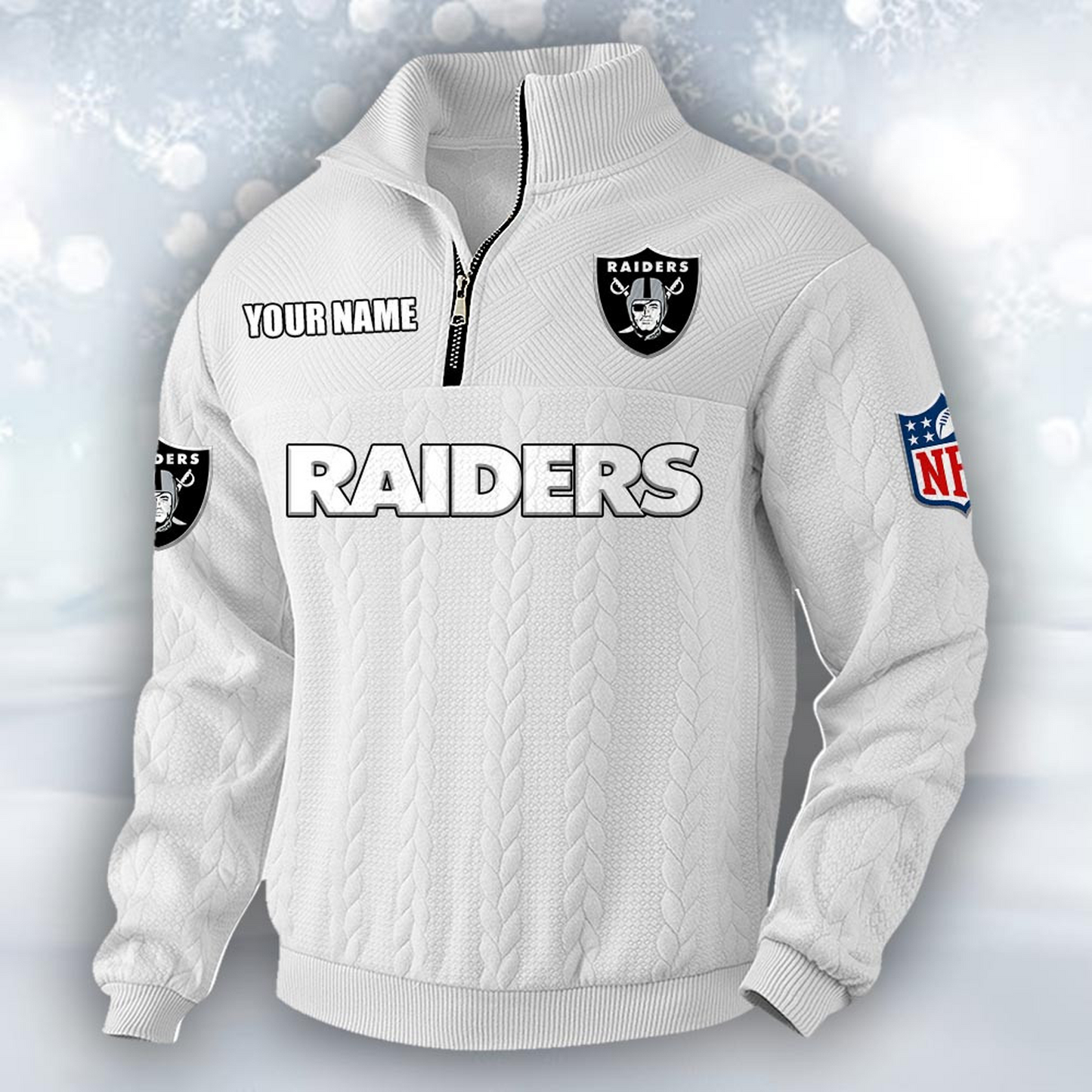 Premium LVR x NFL Cable Knit Quarter-Zip DATND TANTD