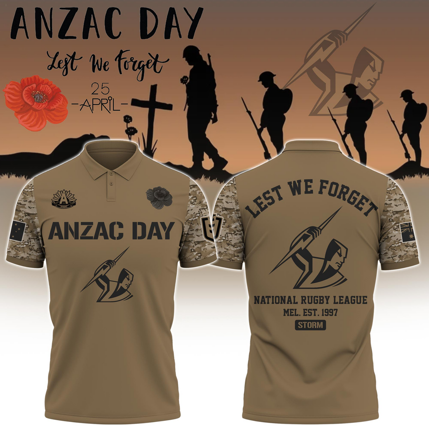Premium MEL x Anzac Day Shirt DATND TANTD