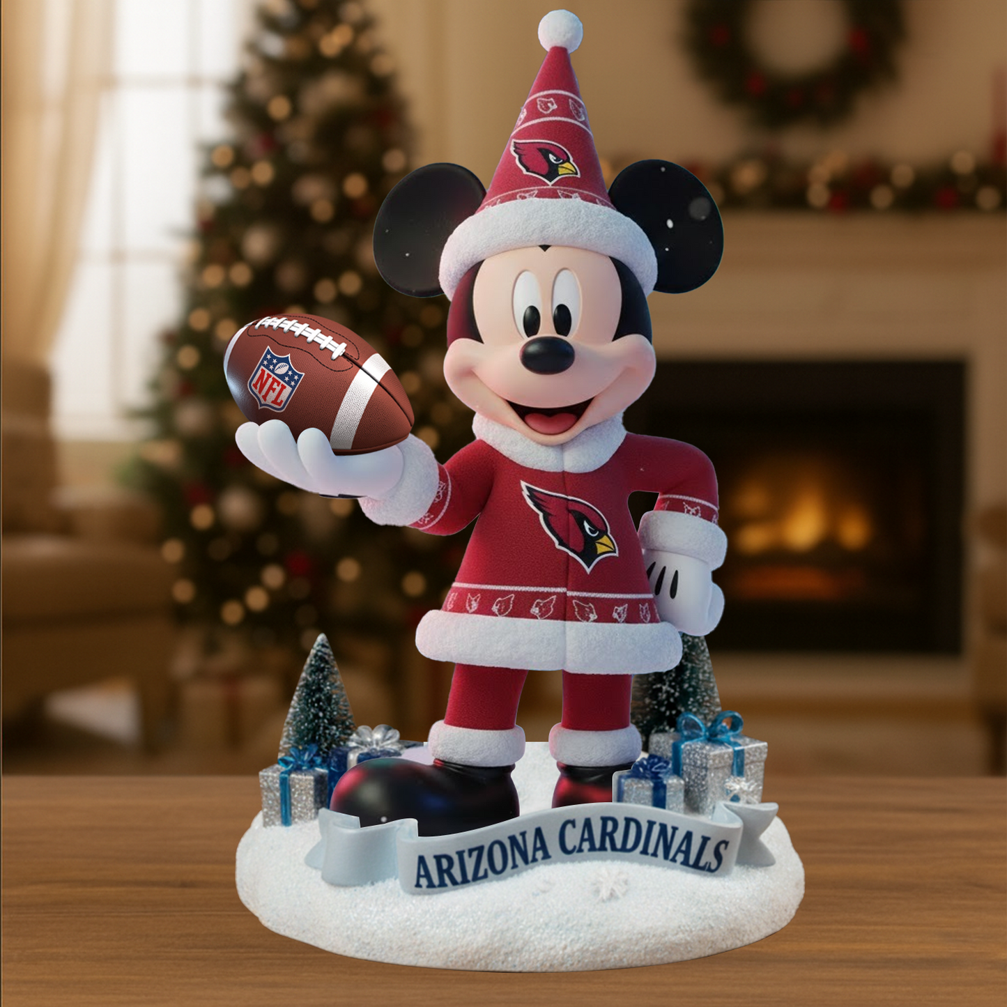 Premium NFL ARI x MIC Christmas Arcylic Plaque DATND TANTD