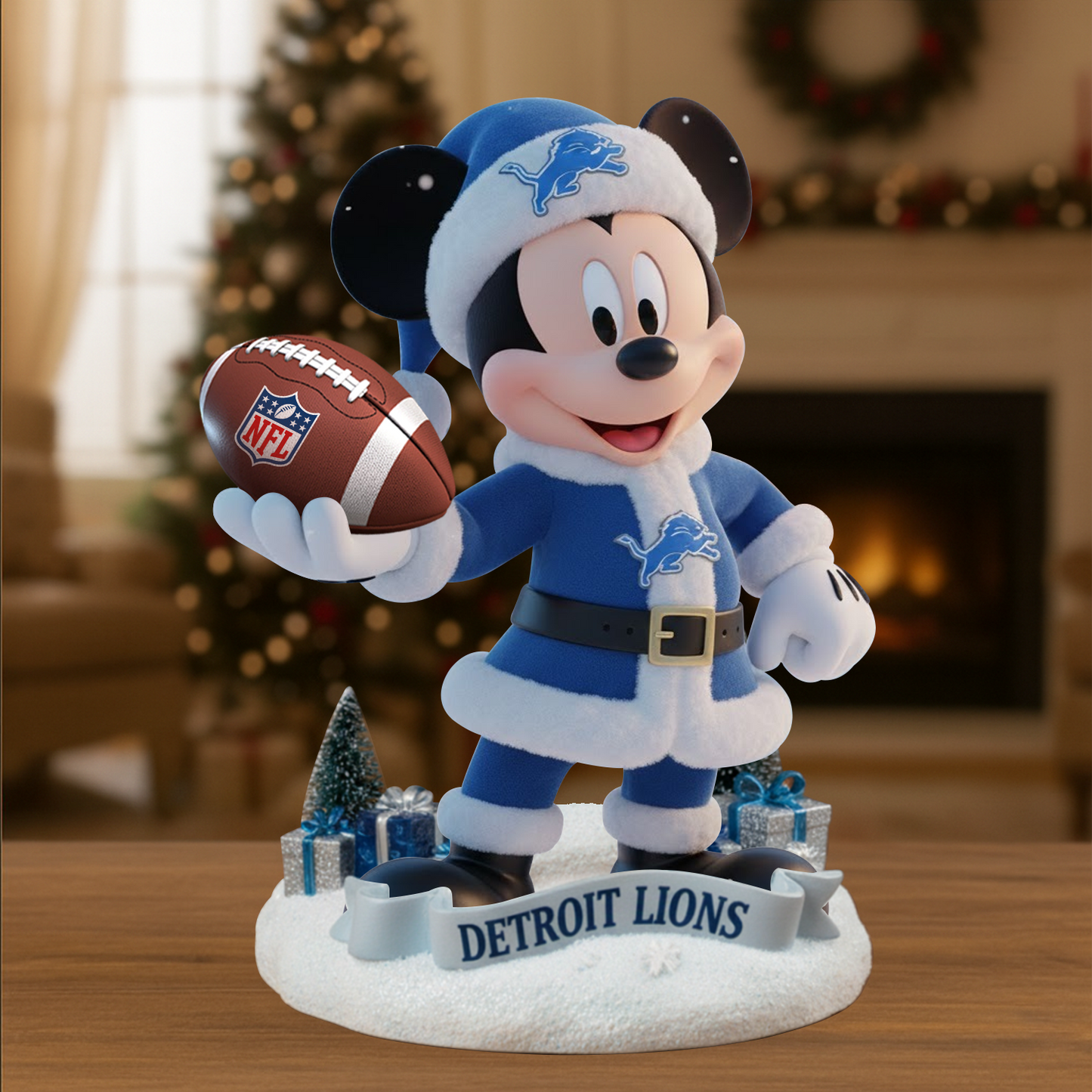Premium NFL DET x MIC Christmas Arcylic Plaque DATND TANTD