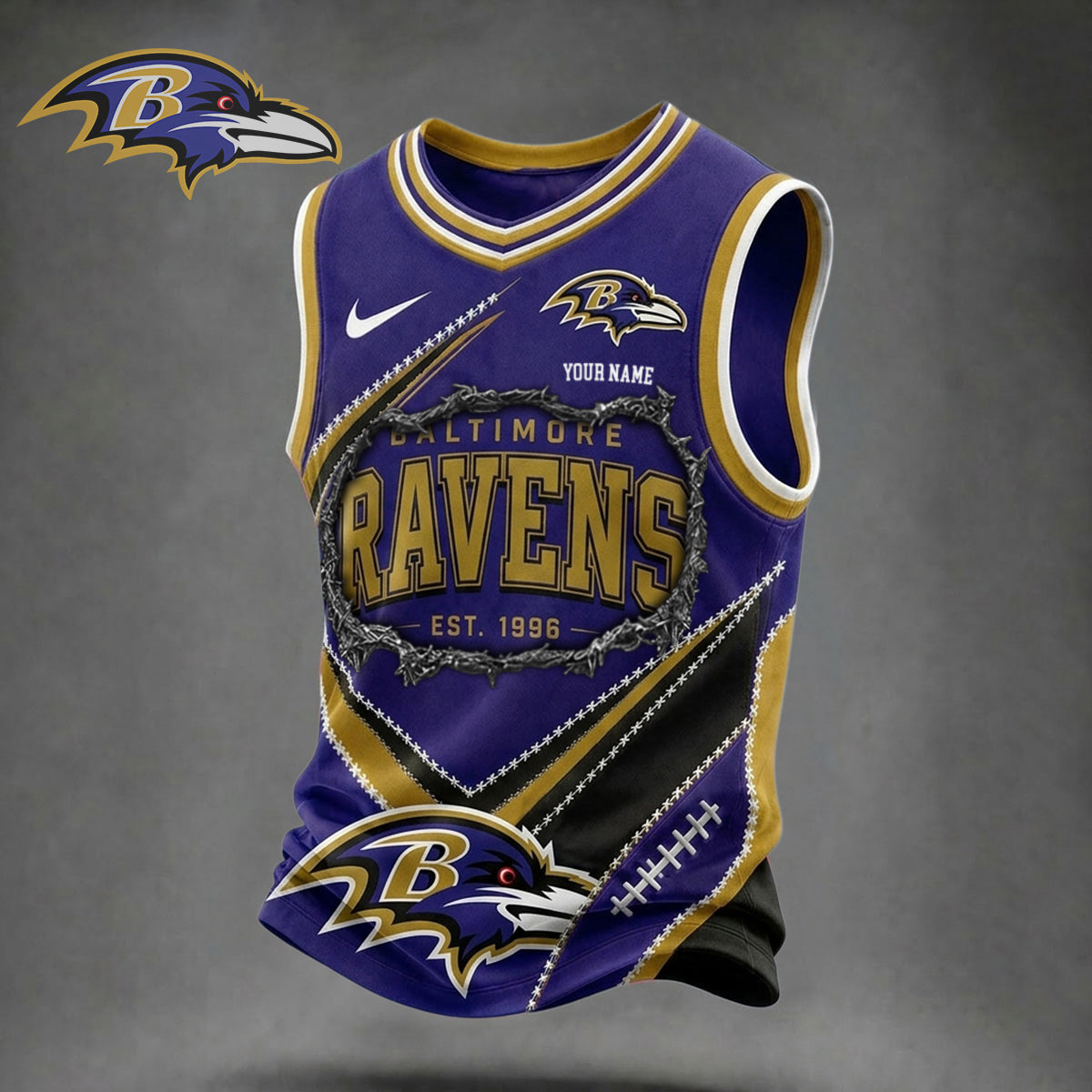 Premium NFL X BAL Game Day V-Neck Tank Top Shirt V3 NDT NHM 080626