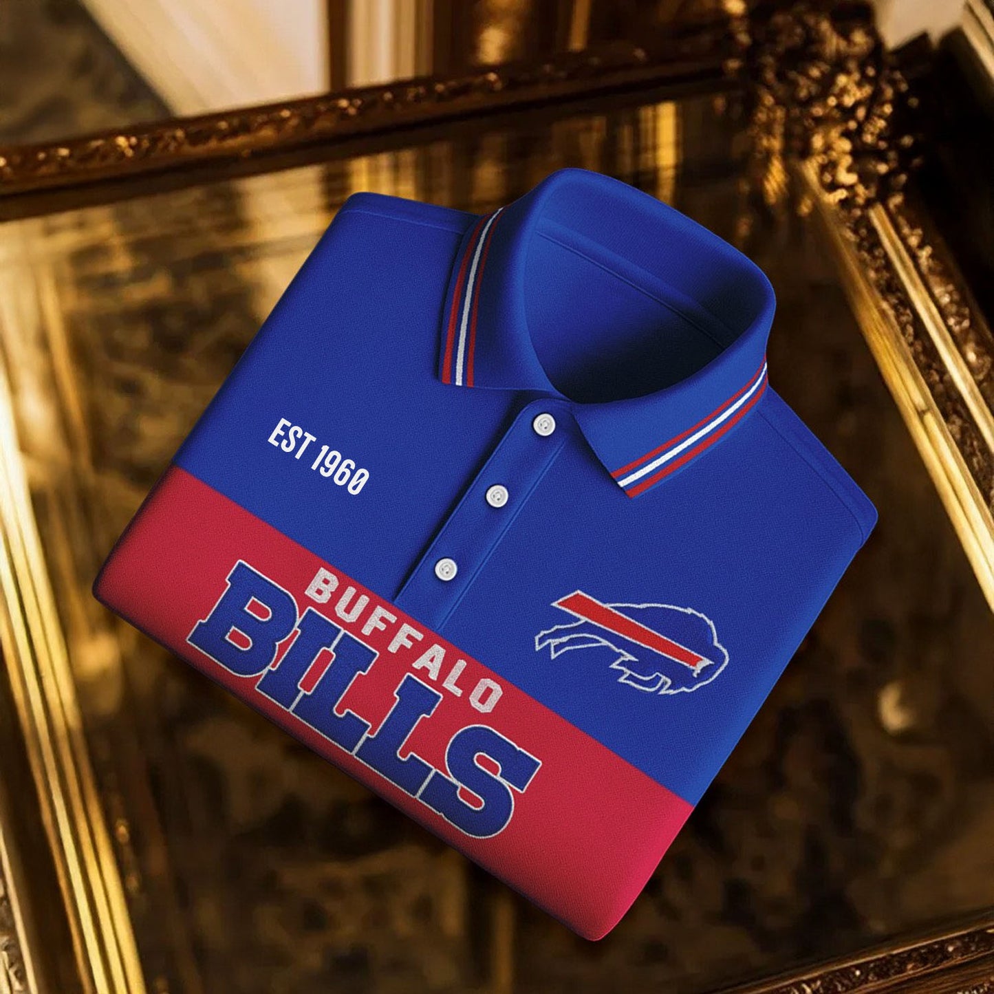 Premium NFL X BUF Classic Long sleeve Polo Shirt NDT NHM