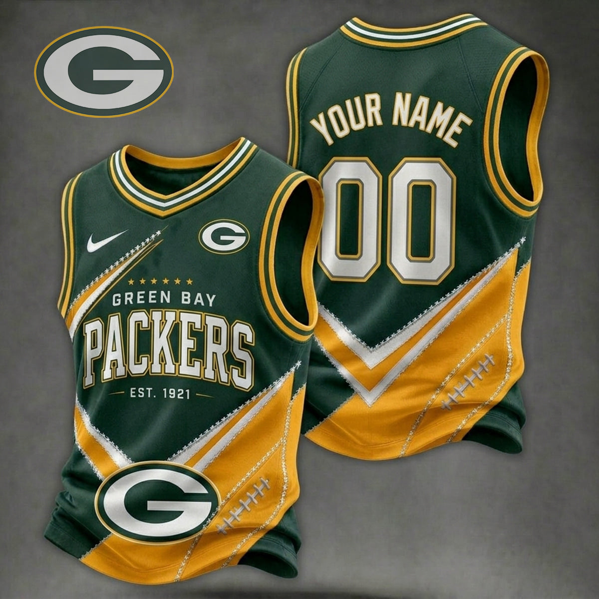Premium NFL X GB Game Day V-neck Tank Top Shirt V33 NDT NHM 080626