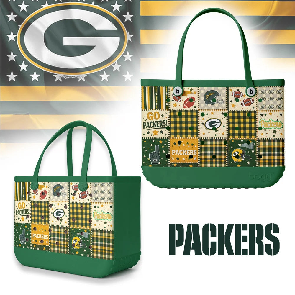 Premium NFL X GBP Patchwork Design Beach Tote Bag NDT NTN