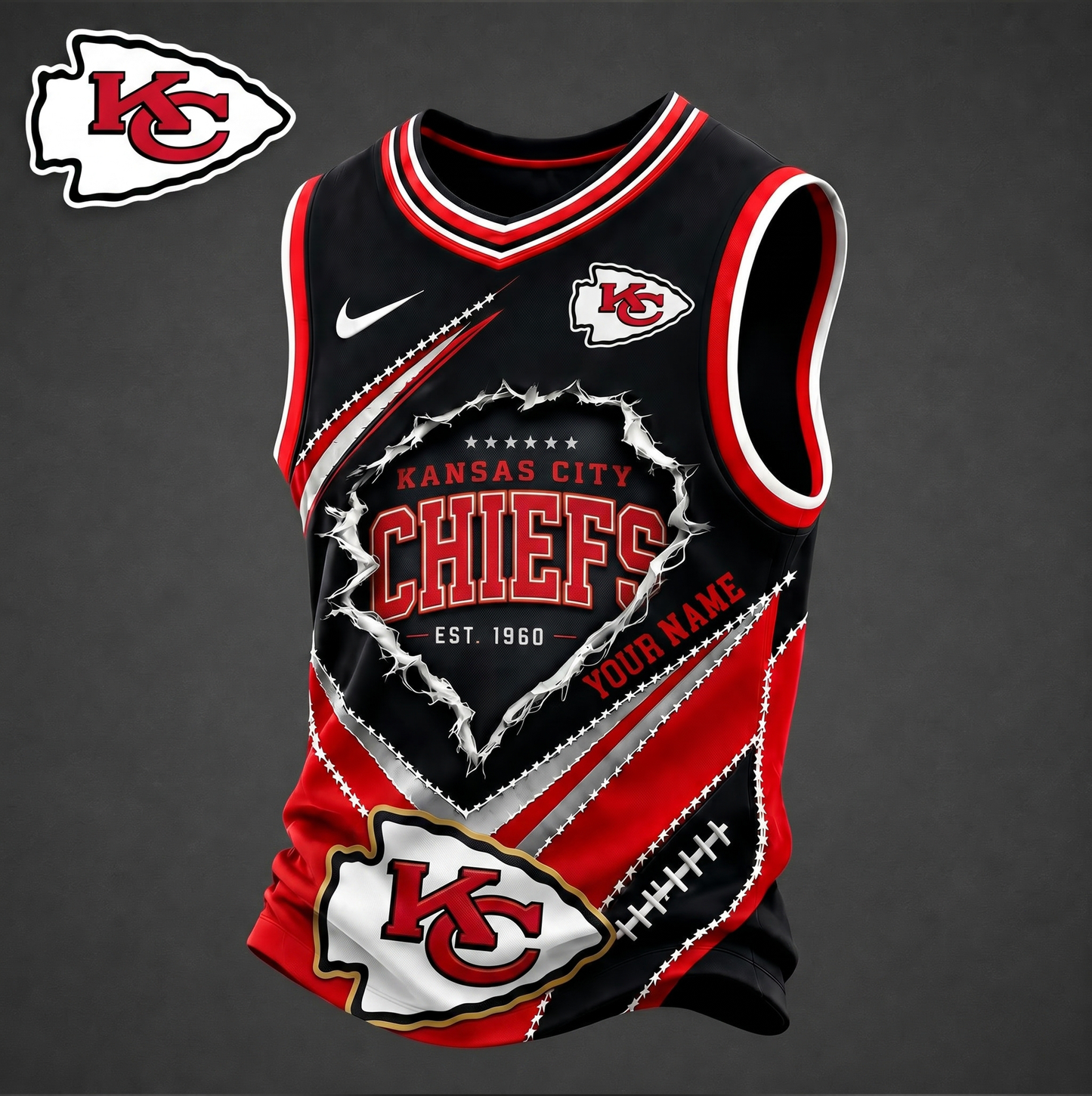 Premium NFL X KCC Game Day V-neck Tank Top Shirt FOR SUMMER HOLIDAY NDT VHM 050626