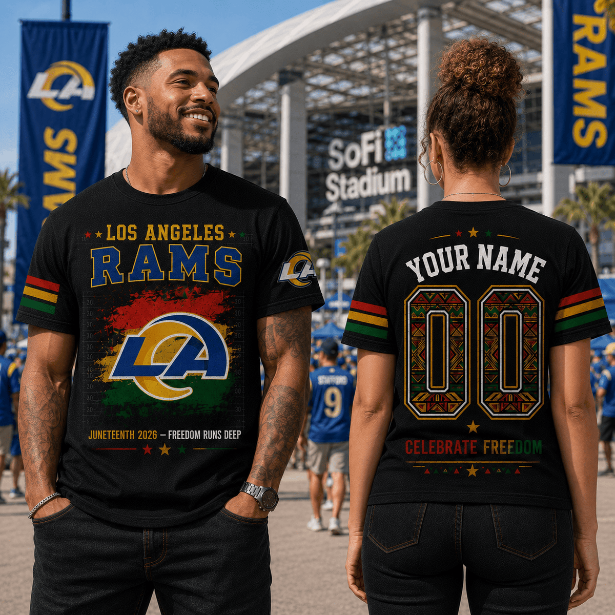 Premium NFL X LAR Juneteenth 2026 Shirt Personalized Gift For Fan NDT VHM 090626