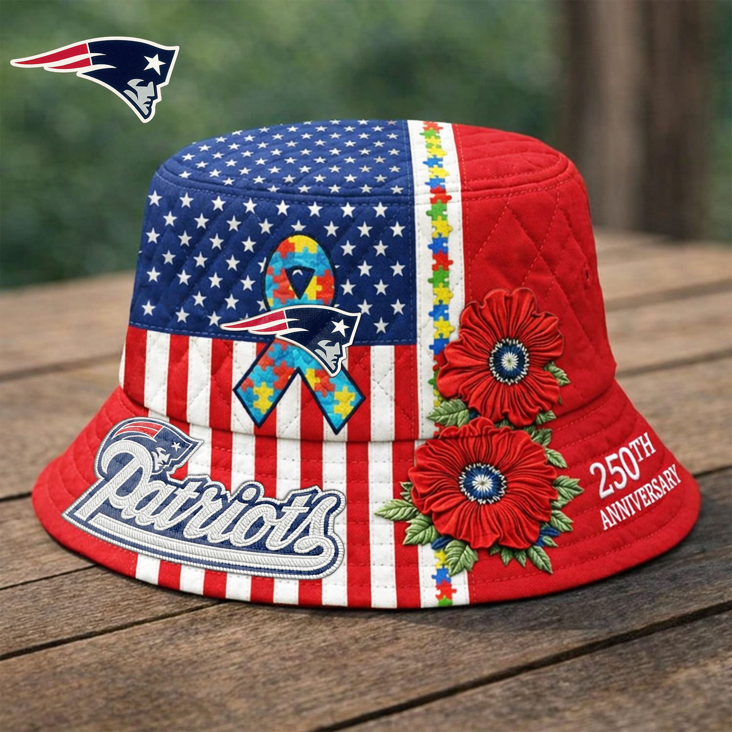 Premium NFL X NEP Autism 250th Anniversary Bucket Hat NDT VHM