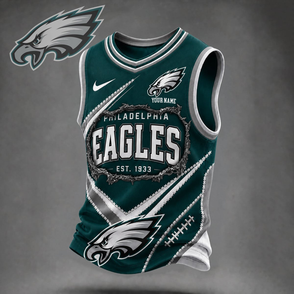 Premium NFL X PHI Game Day V-Neck Tank Top Shirt V3 NDT NHM 080626
