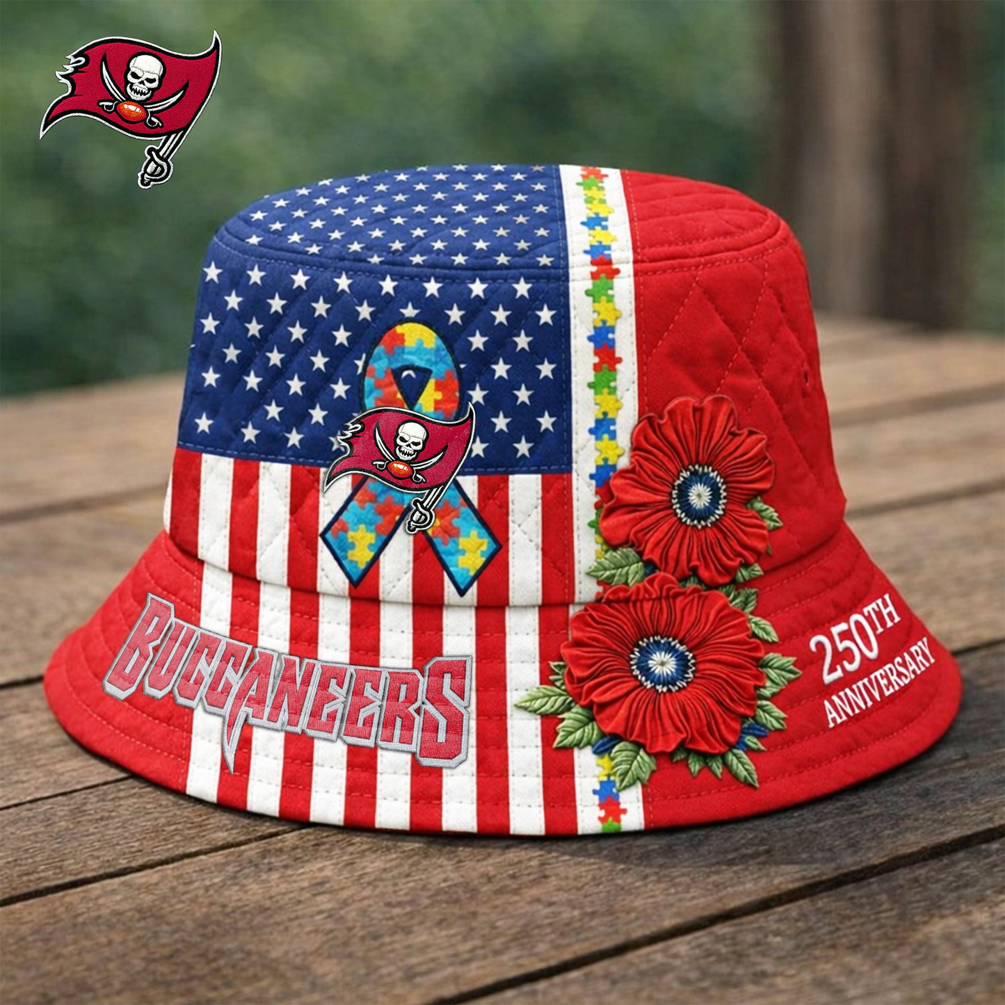 Premium NFL X TBB Autism 250th Anniversary Bucket Hat NDT VHM