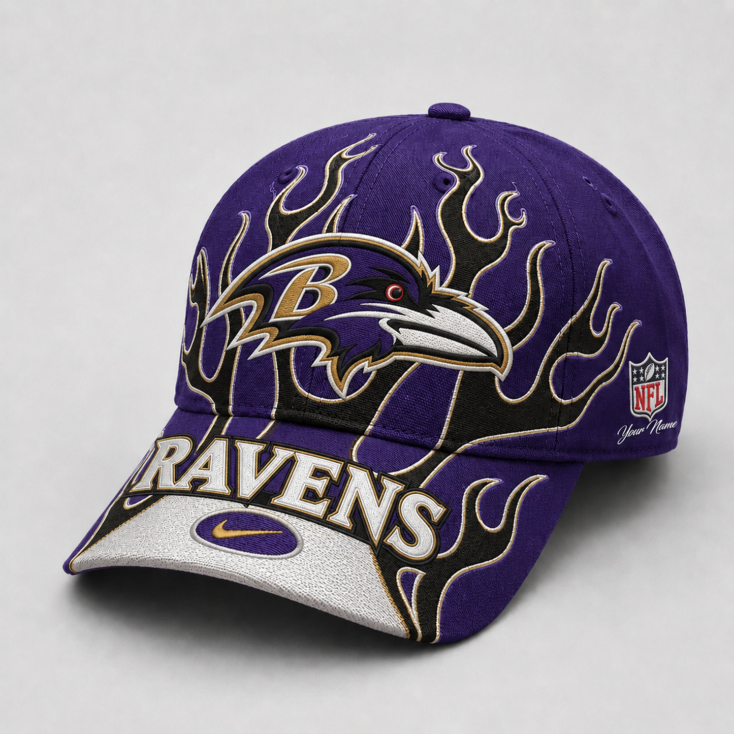 Premium NFL x BAL Game Day Flame Cap 260626