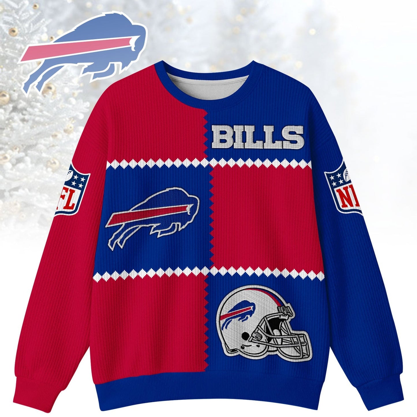 Premium NFL x BUF Cozy Holiday SweatShirt NDT NHM
