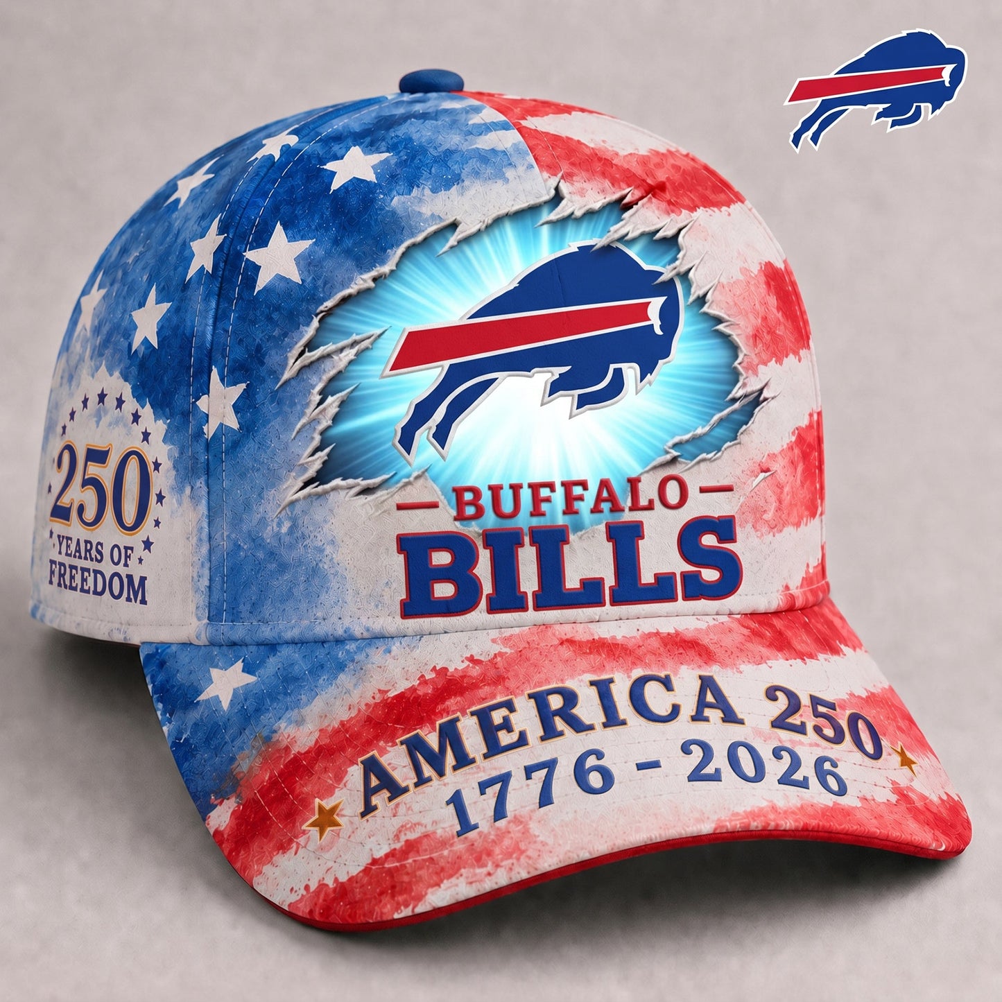 Premium NFL x BUF EXCLUSIVE 250 Years Anniversary Of Freedom Cap 270626