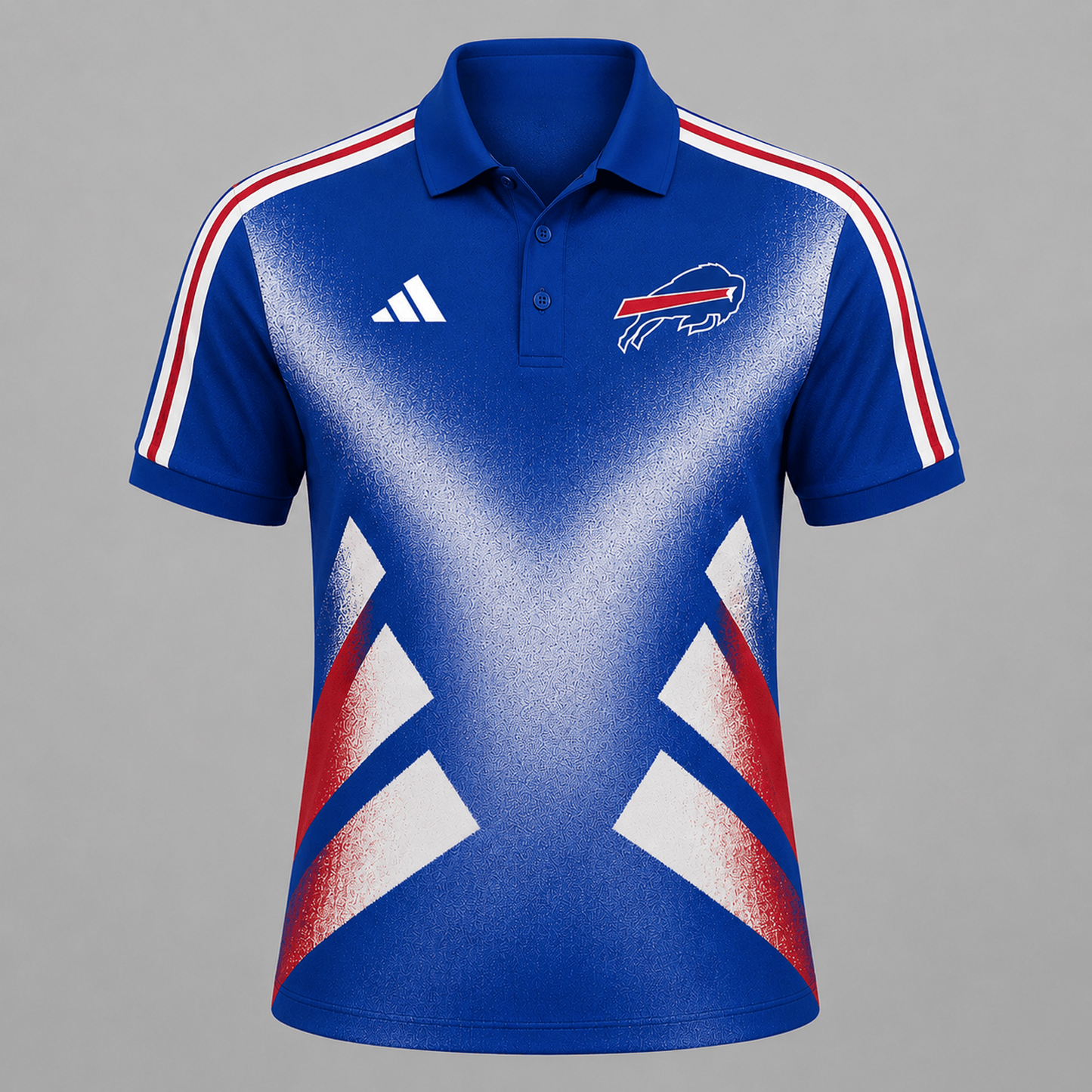 Premium NFL x BUF Sports Fan Geometric Pattern Polo Shirt 270626