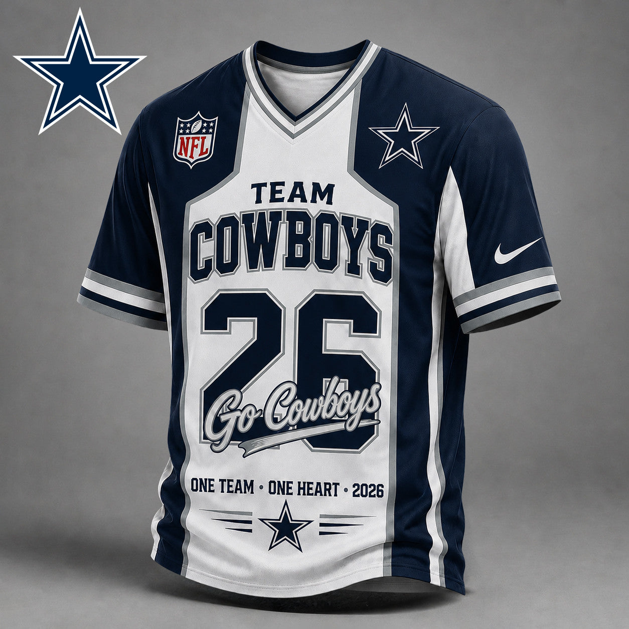 Premium NFL x DAL Team Pride V-Neck Shirt limited editions NDT LVH 010626