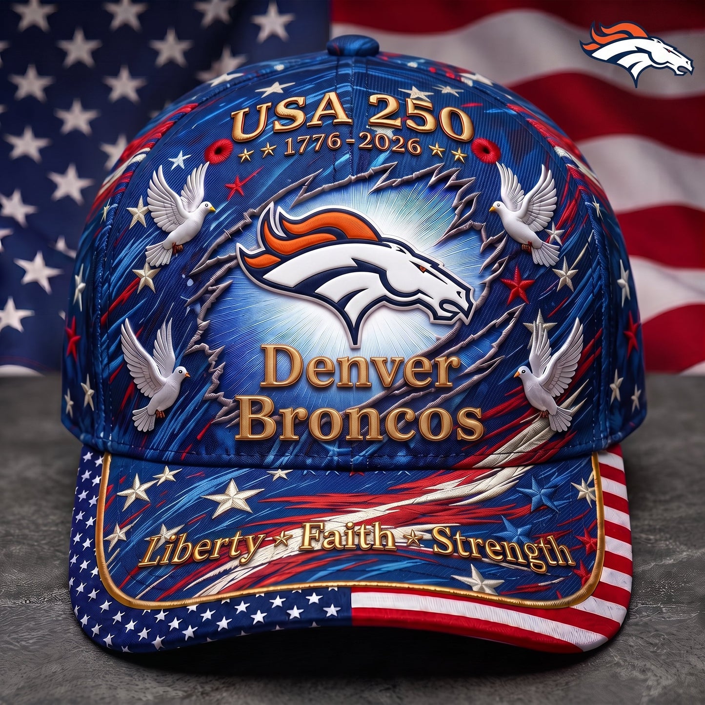 Premium NFL x DB 250 Years Anniversary Of Freedom Cap V4 260626