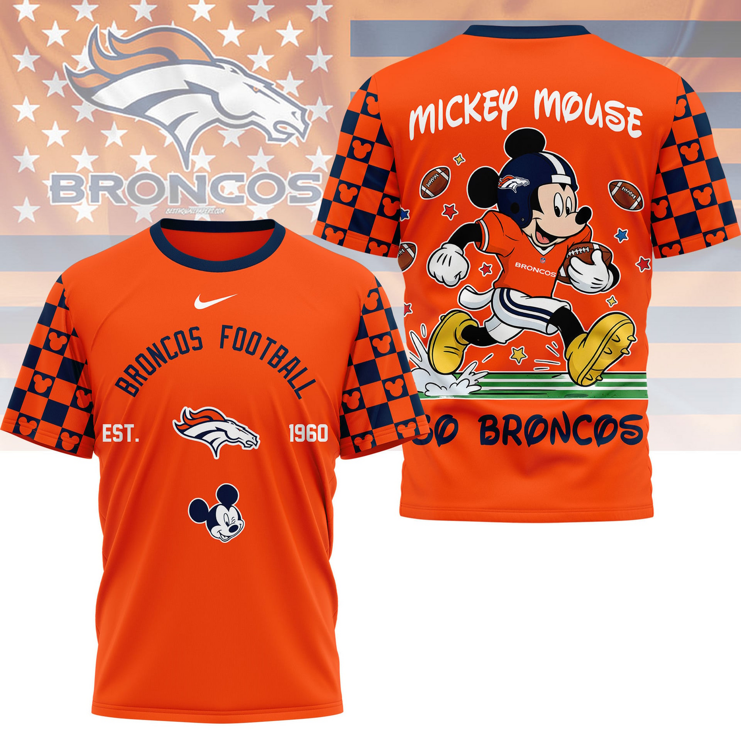 Premium NFL x DB Mouse Football 3D Shirt NDT VHM