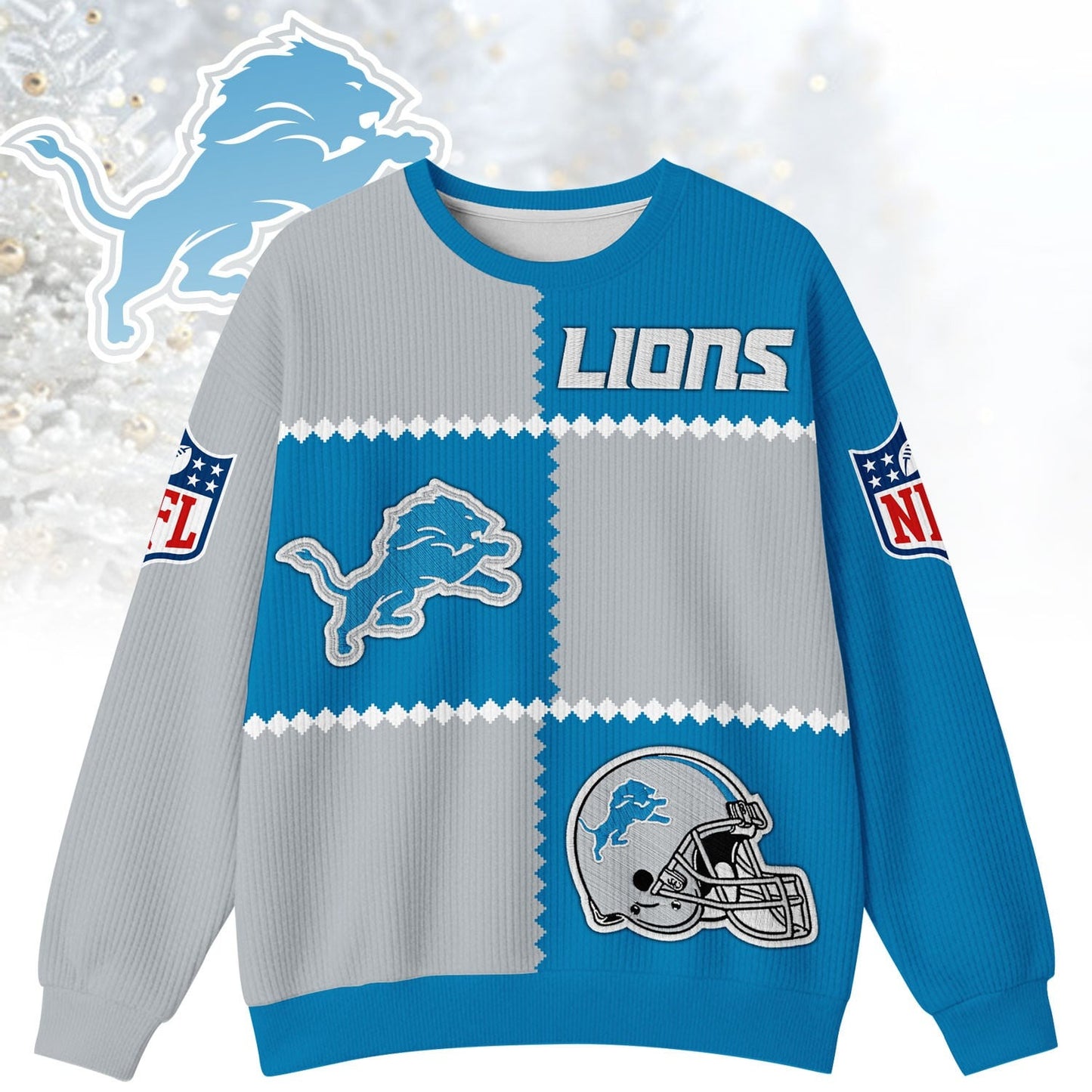 Premium NFL x DET Cozy Holiday SweatShirt NDT NHM