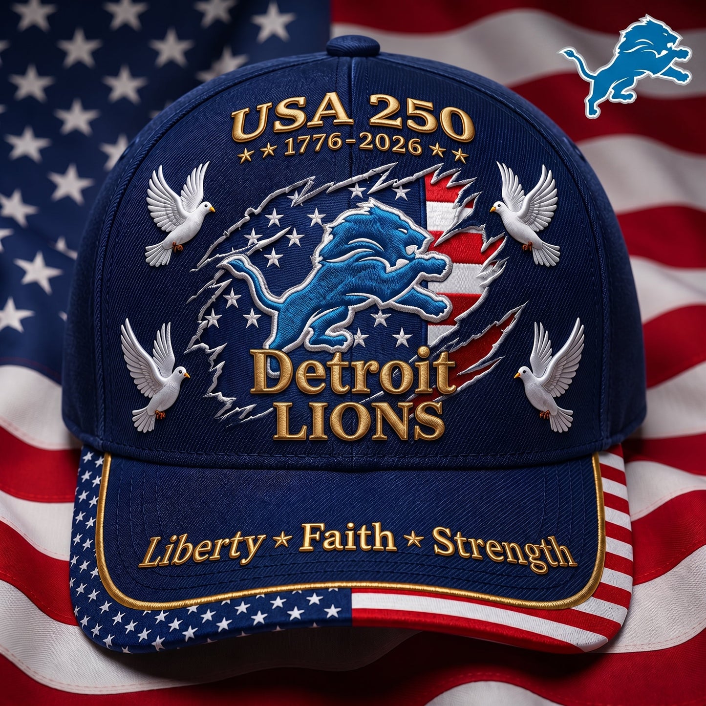 Premium NFL x DL 250 Years Anniversary Of Freedom Cap V2 260626