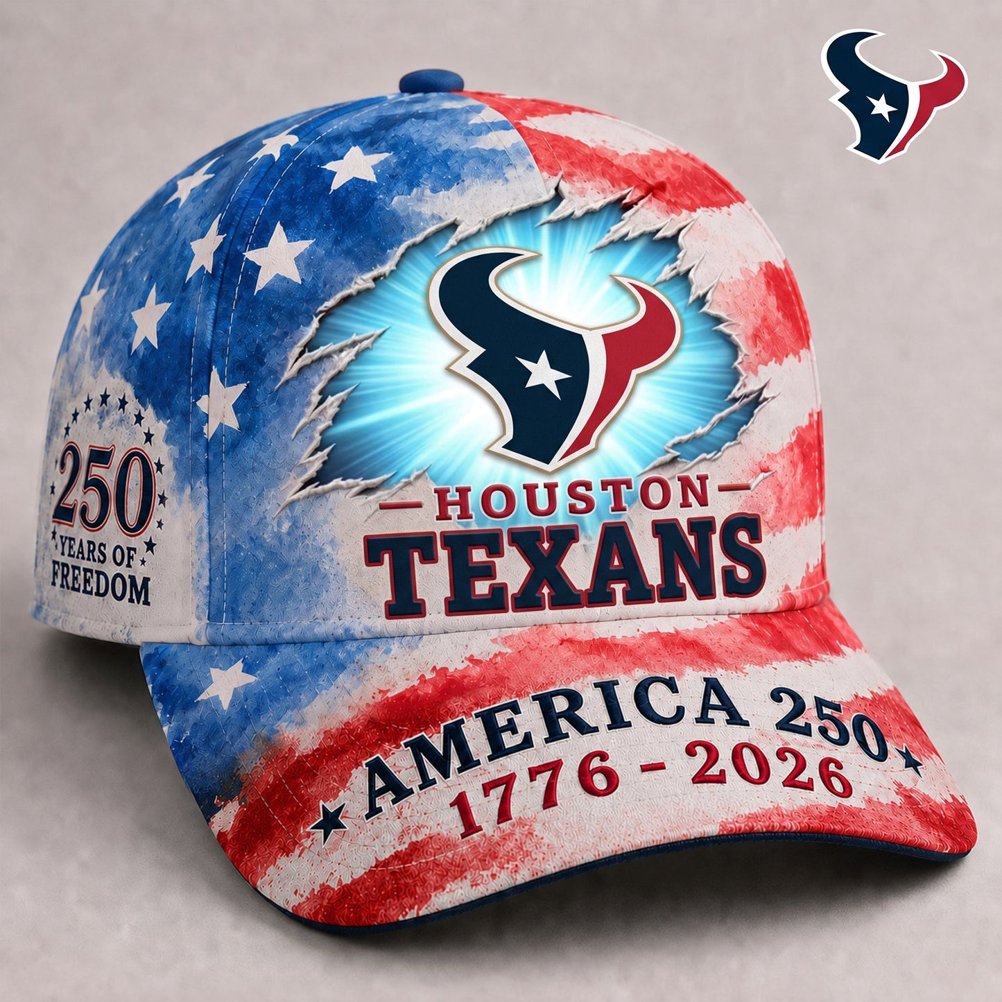 Premium NFL x HOU EXCLUSIVE 250 Years Anniversary Of Freedom Cap 270626